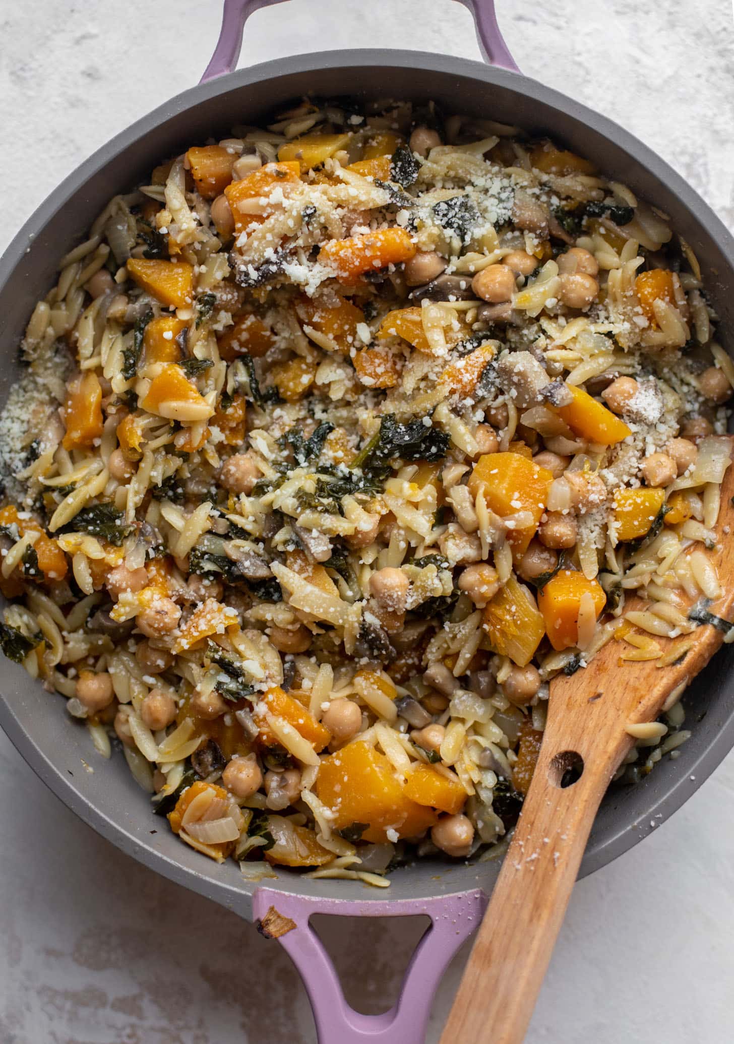 one pot fall vegetable orzo
