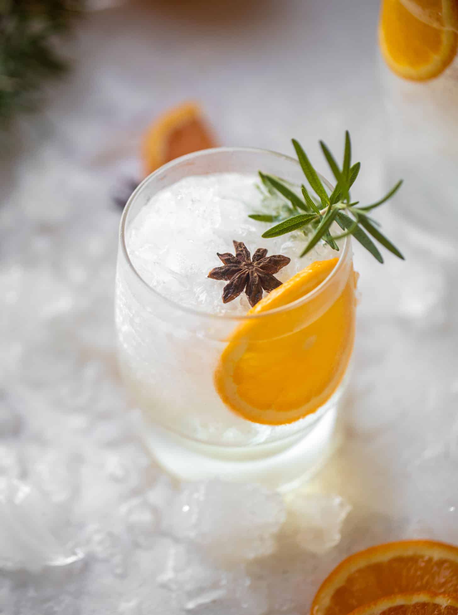 spiced orange gin and tonic