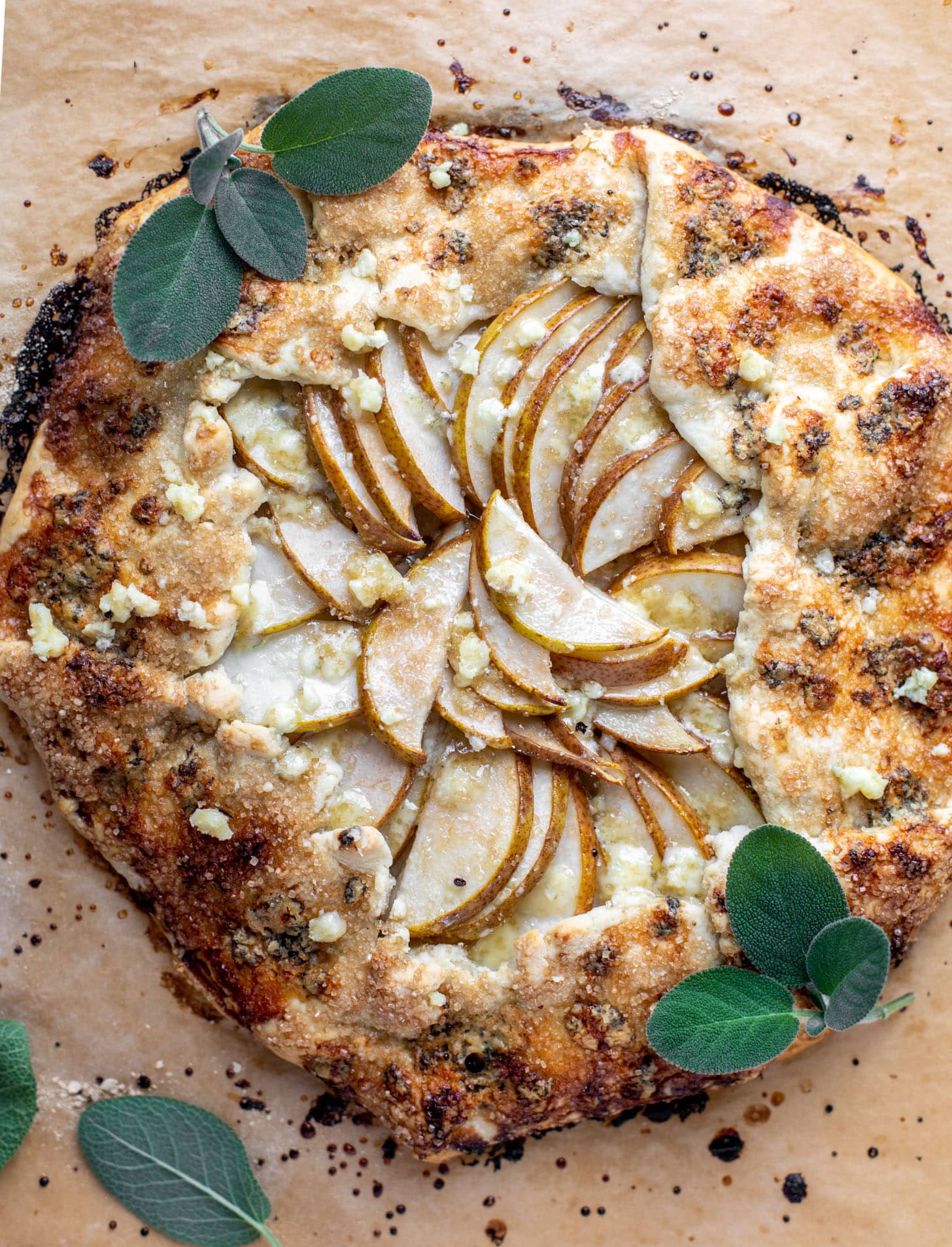 savory pear galette
