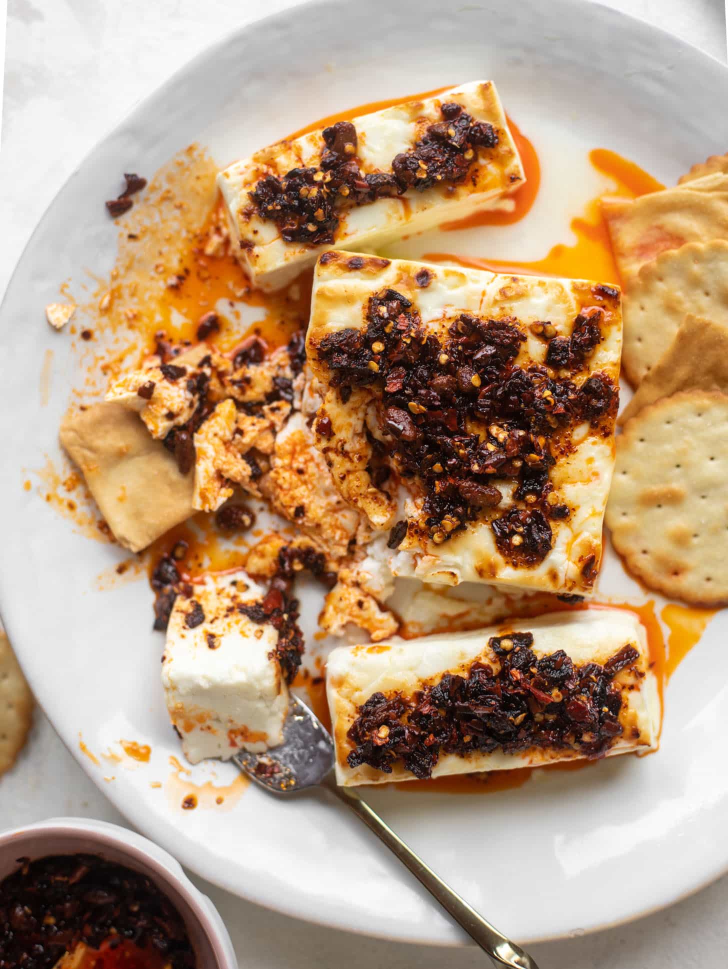 chili crunch baked feta