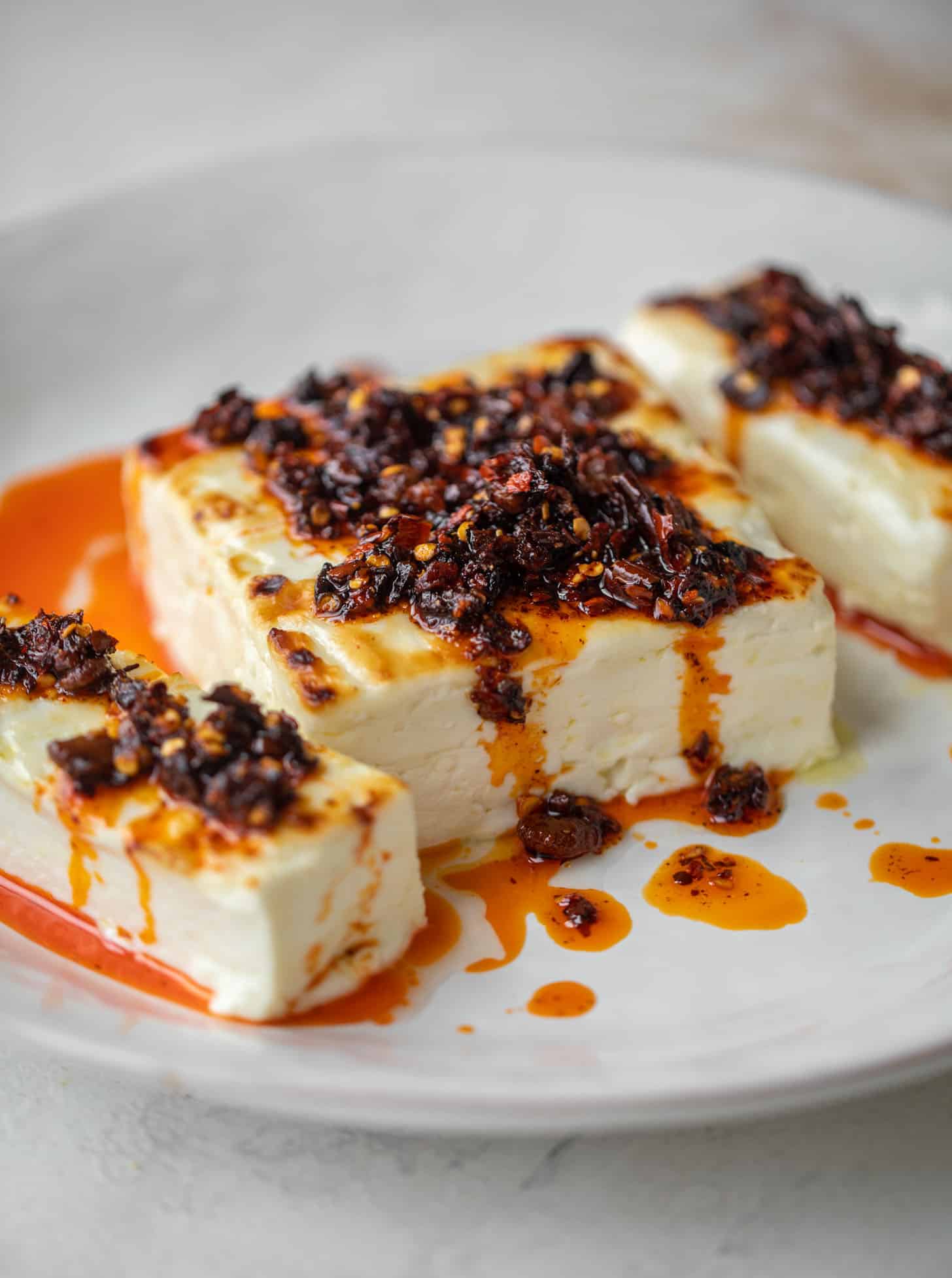 chili crunch baked feta