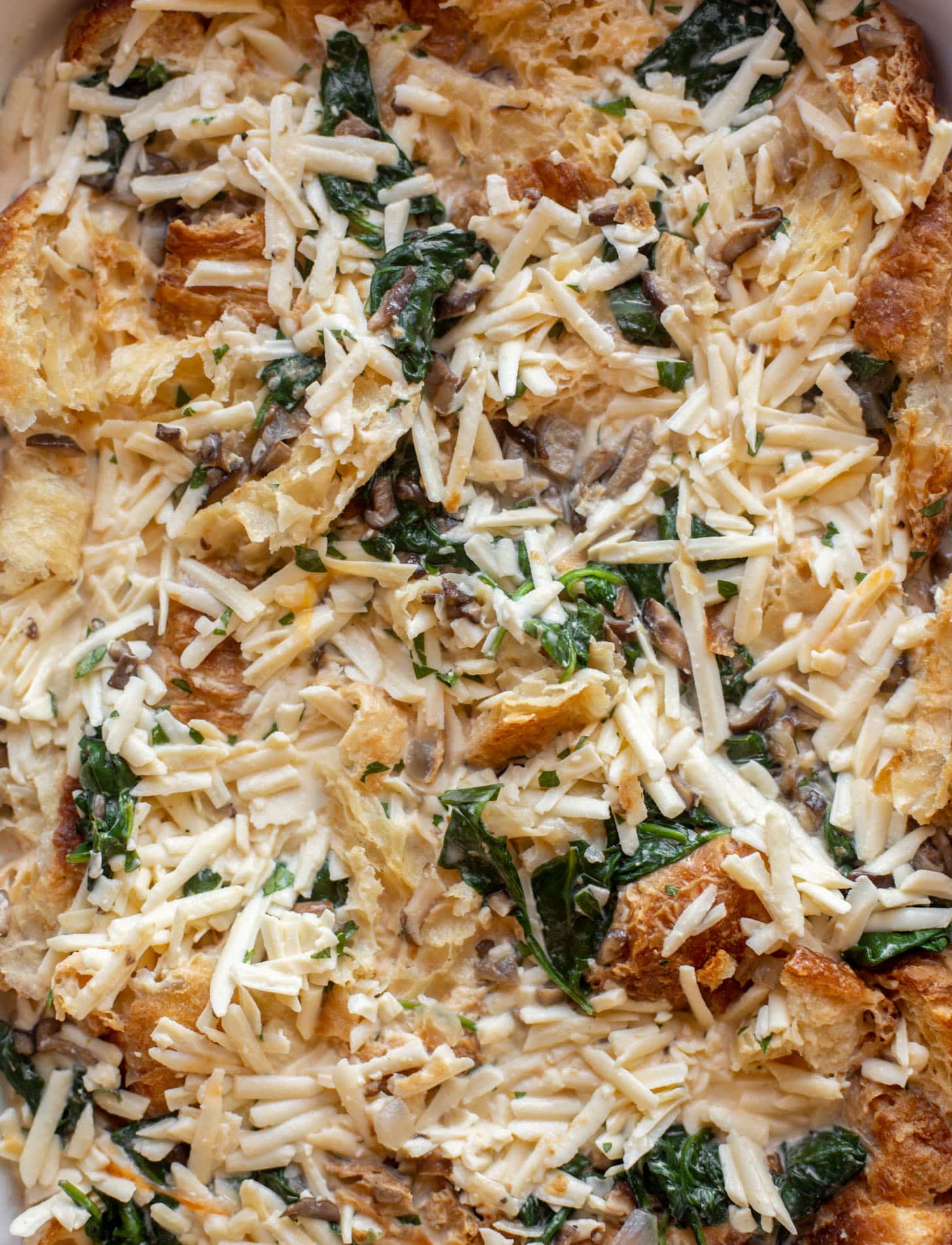 overnight breakfast bake ready for the oven