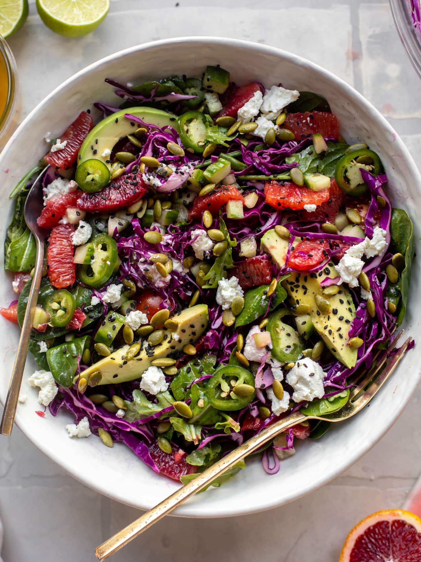 rainbow citrus crunch salad