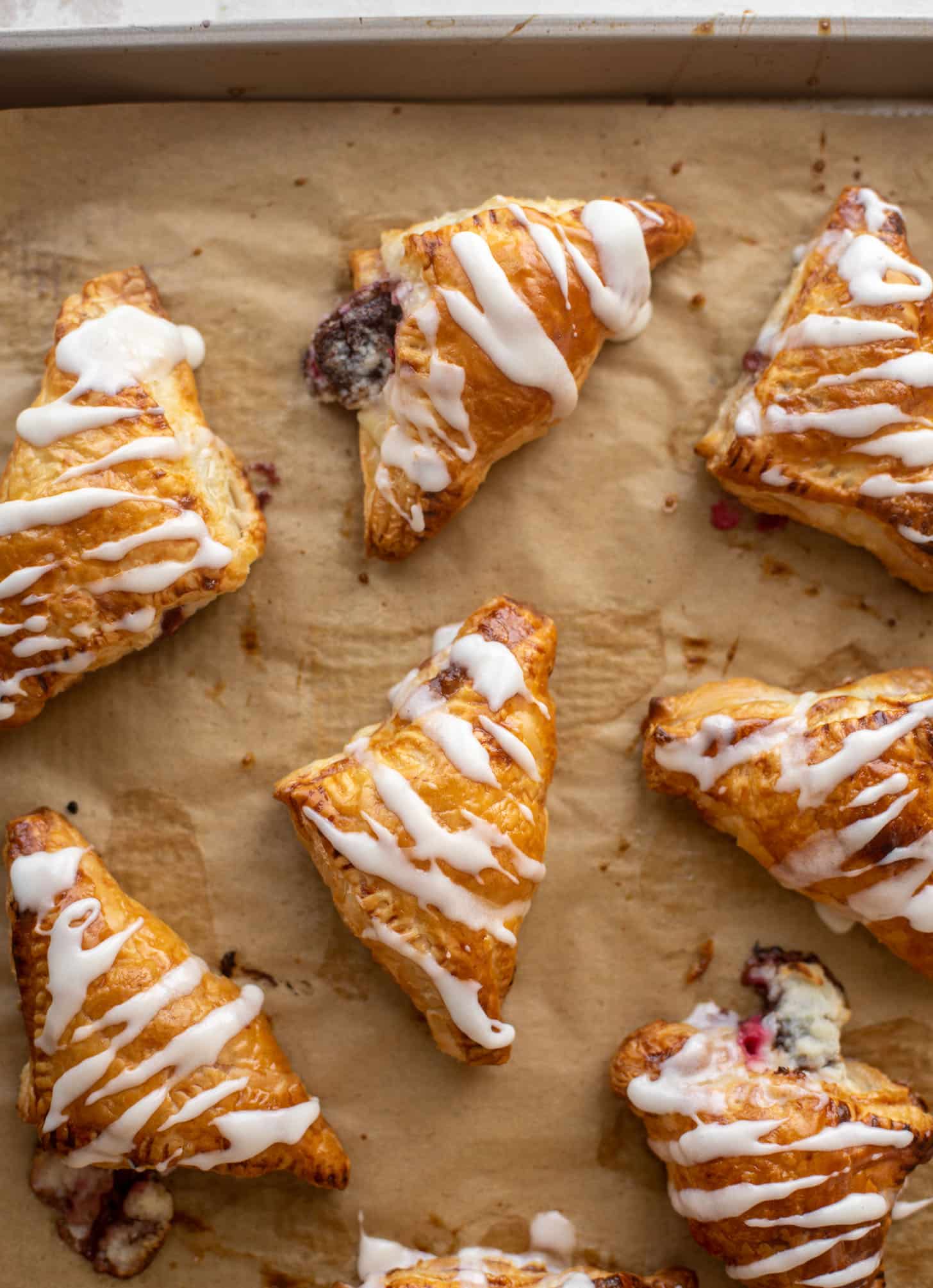 chocolate raspberry cheesecake turnovers