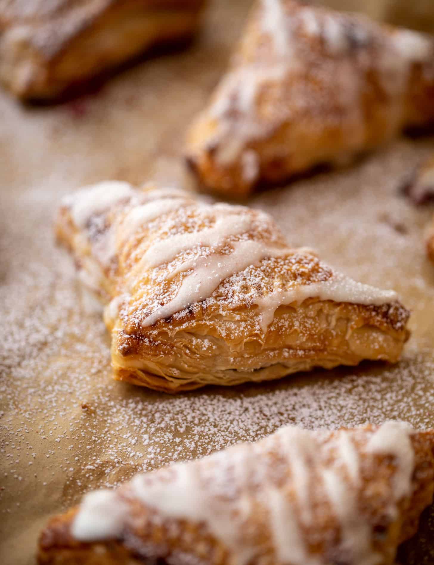 chocolate raspberry cheesecake turnovers