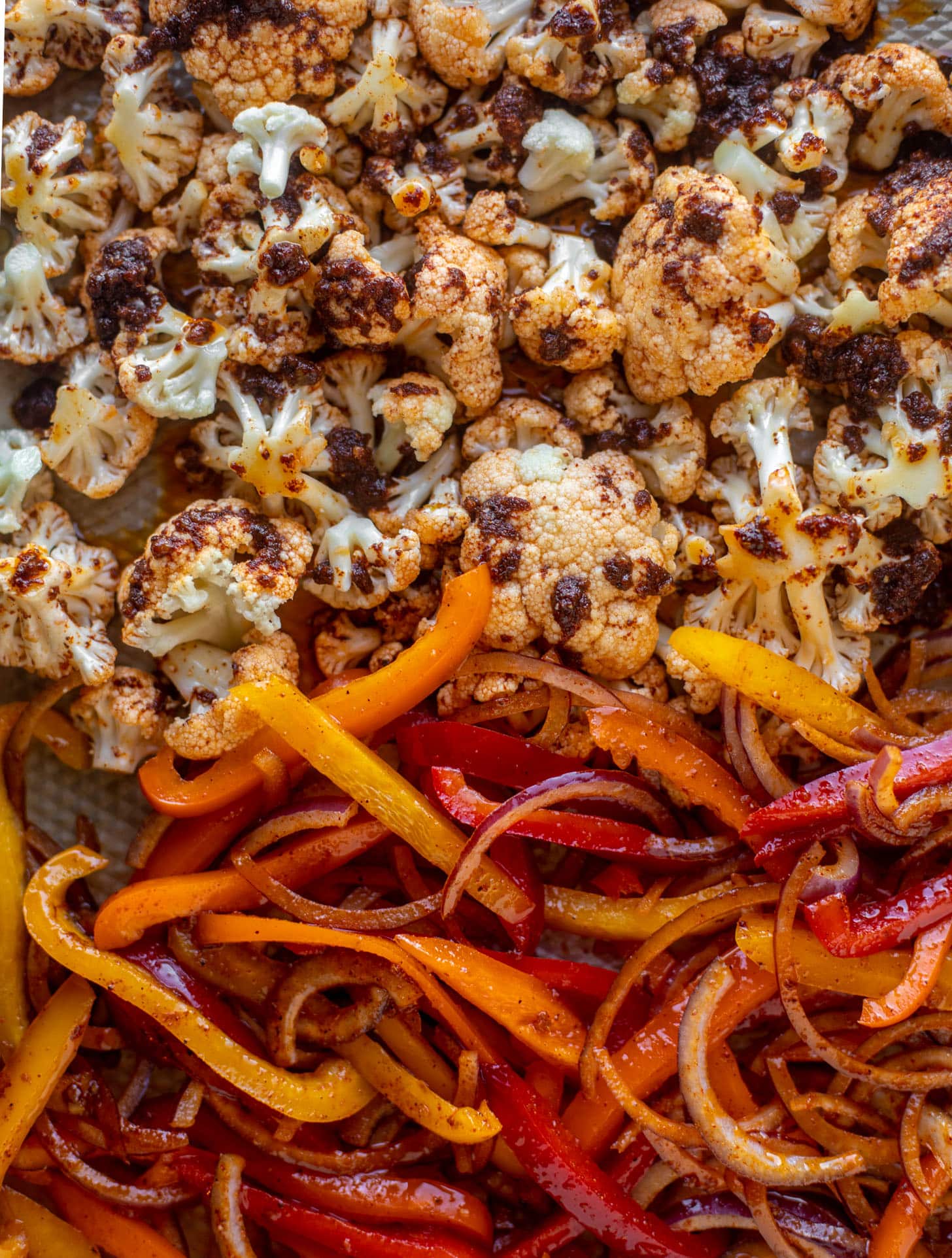 cauliflower and peppers