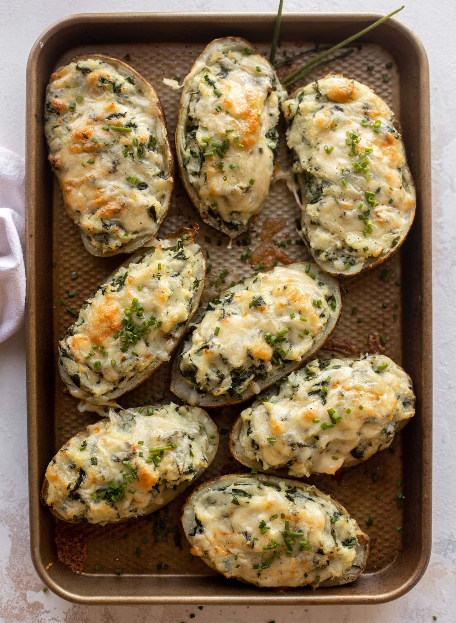 kale and smoked cheddar twice baked potatoes