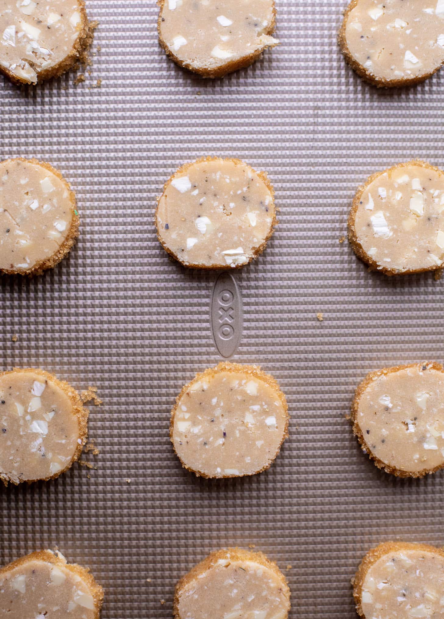 white chocolate lavender shortbread cookies
