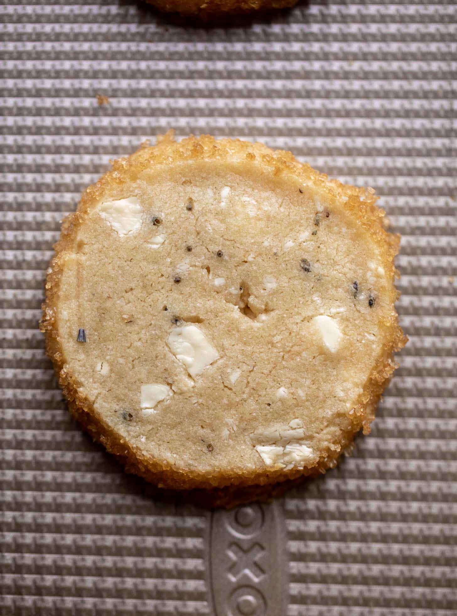 white chocolate lavender shortbread cookies