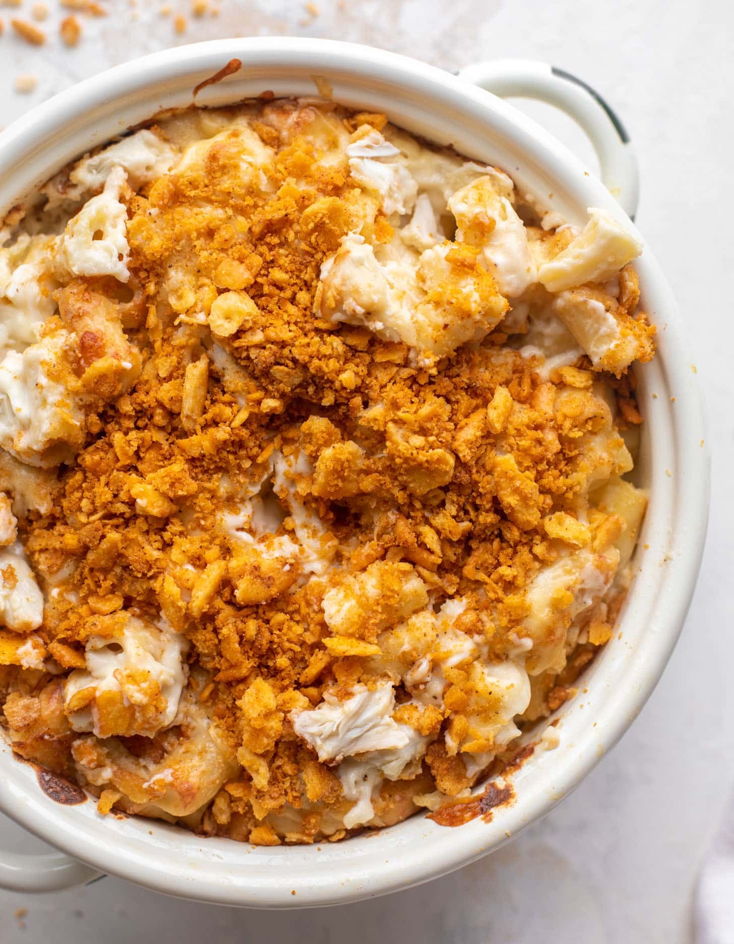 buttery old bay crab mac and cheese