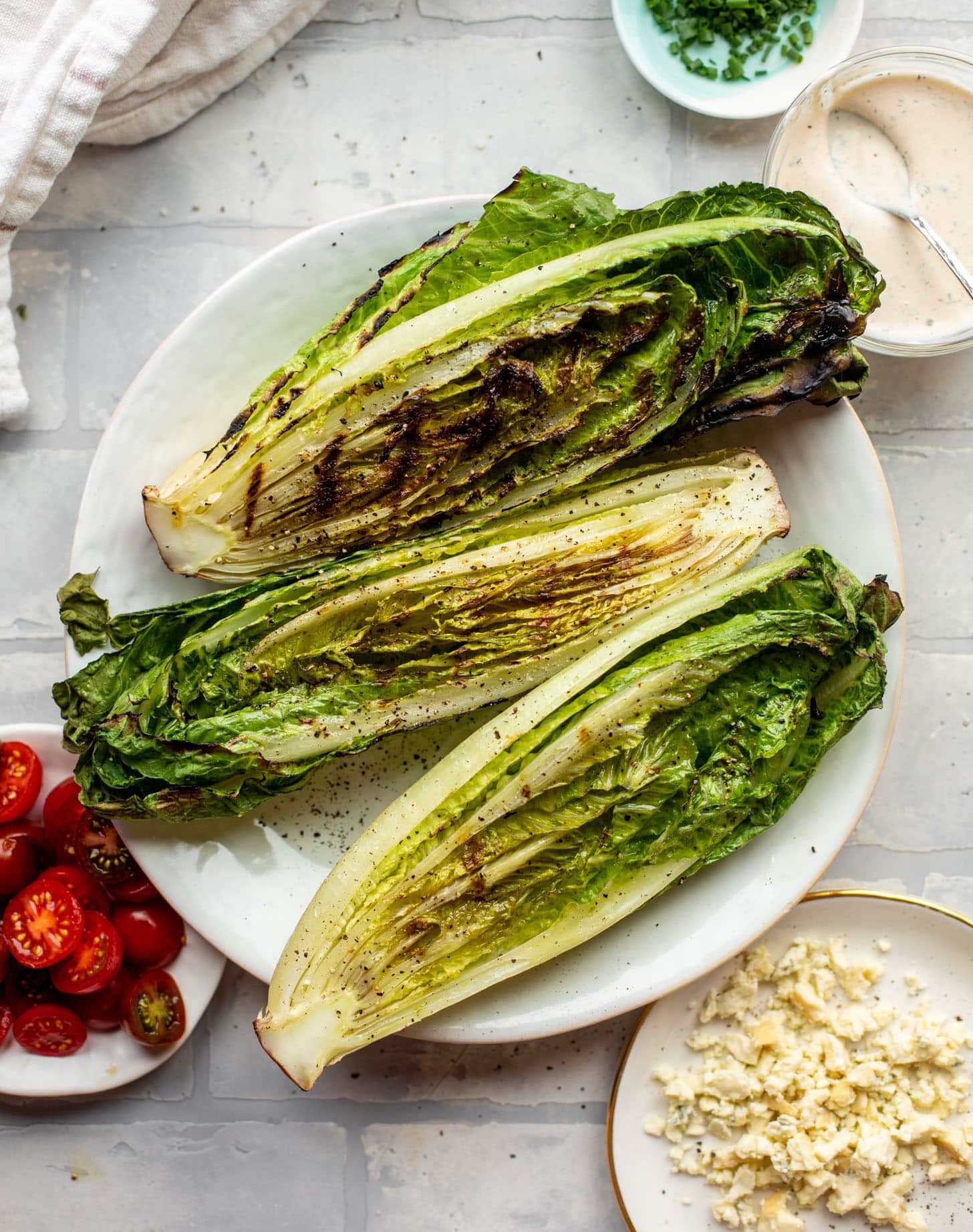 grilled romaine lettuce