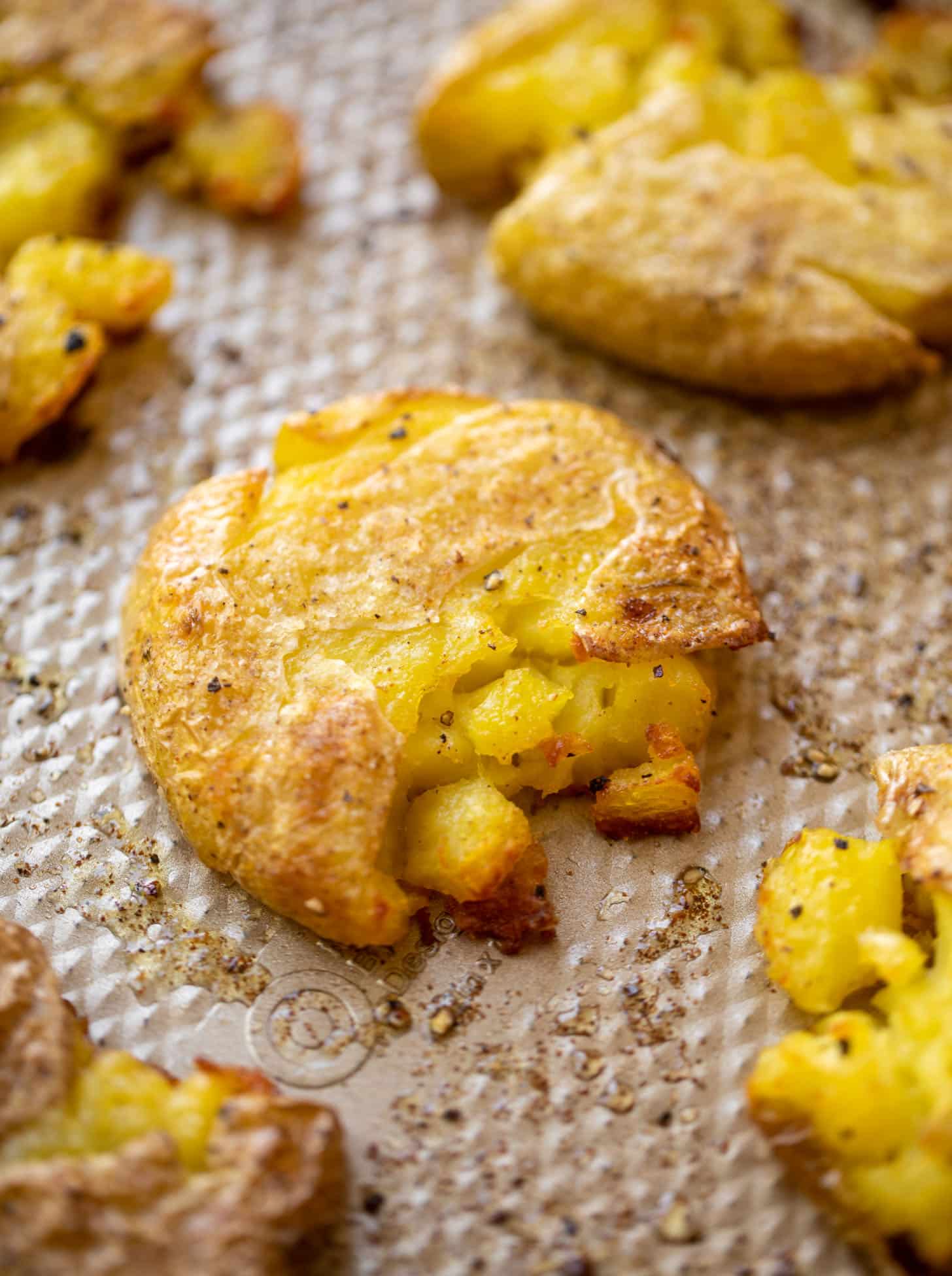 crispy smashed potatoes