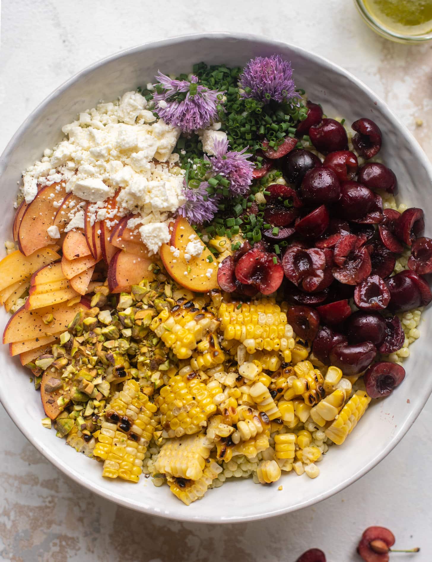 summer stone fruit couscous salad