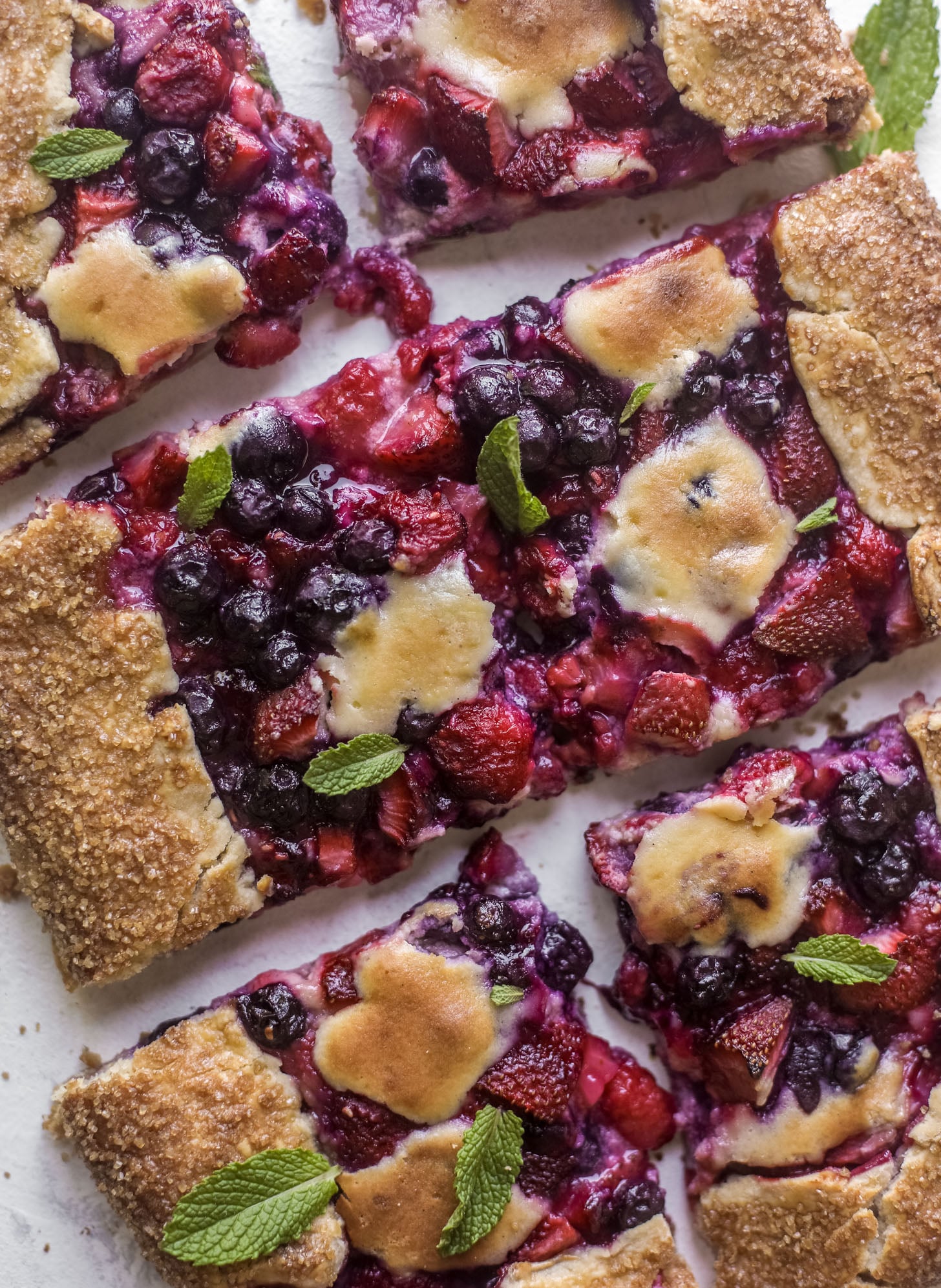 triple berry cheesecake galette