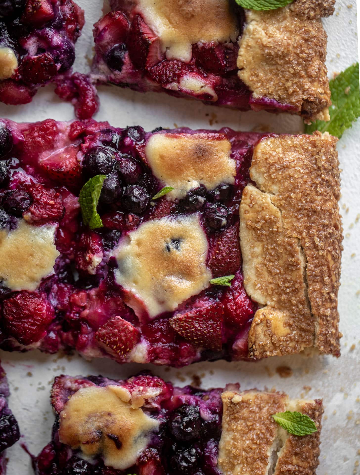 triple berry cheesecake galette