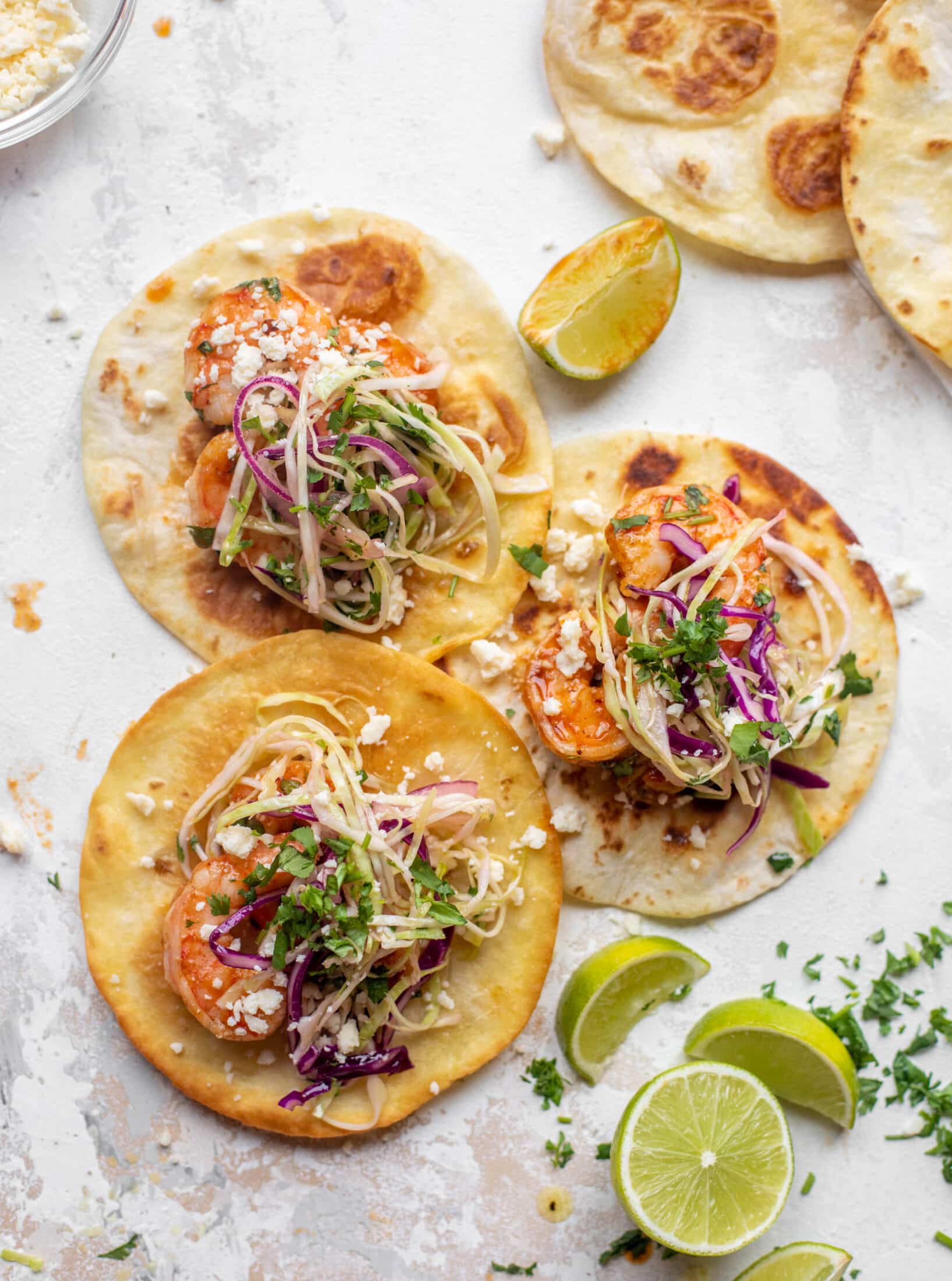 honey chipotle shrimp tacos