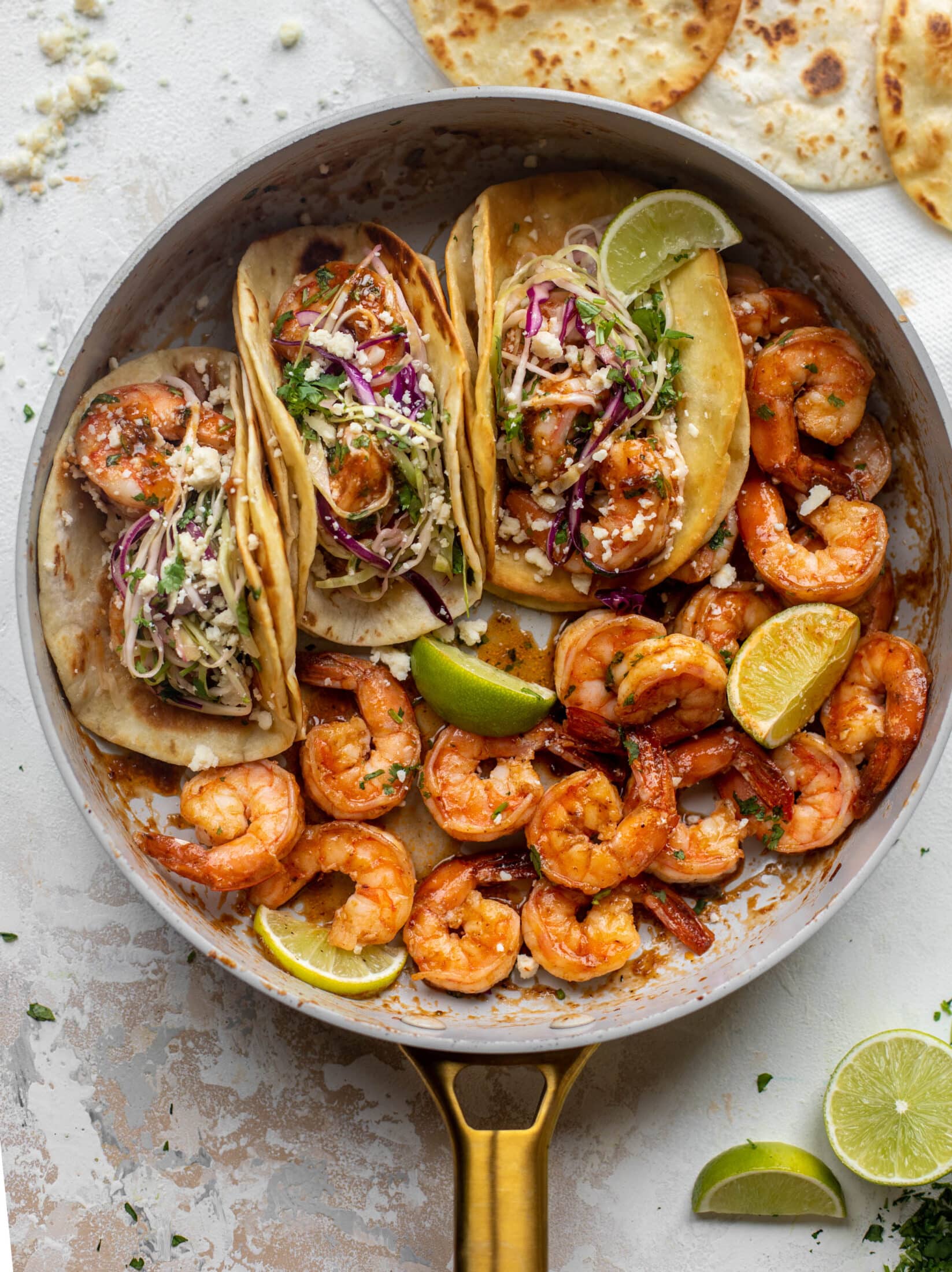 honey chipotle shrimp tacos