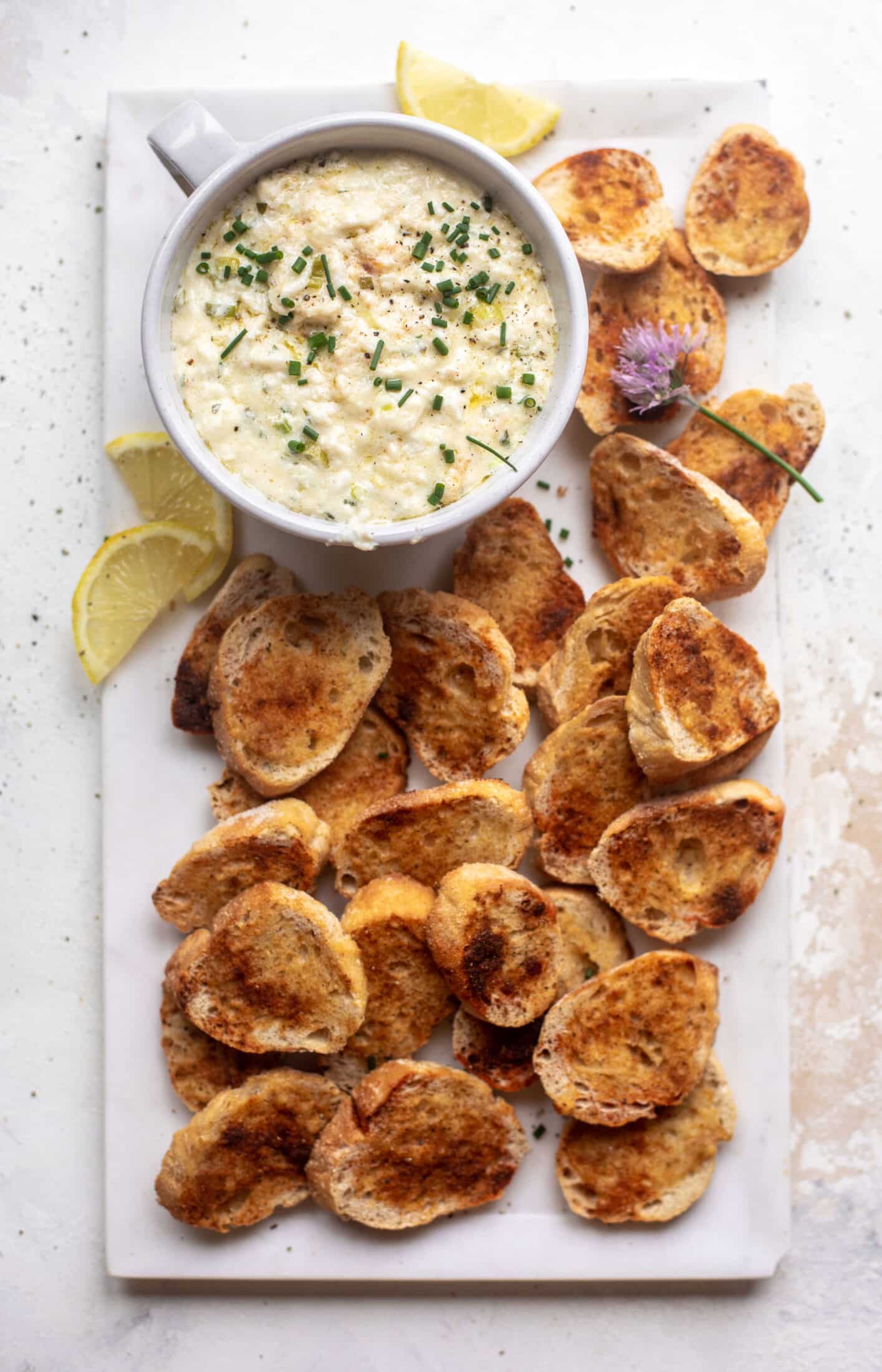 hot crab dip with old bay crostini