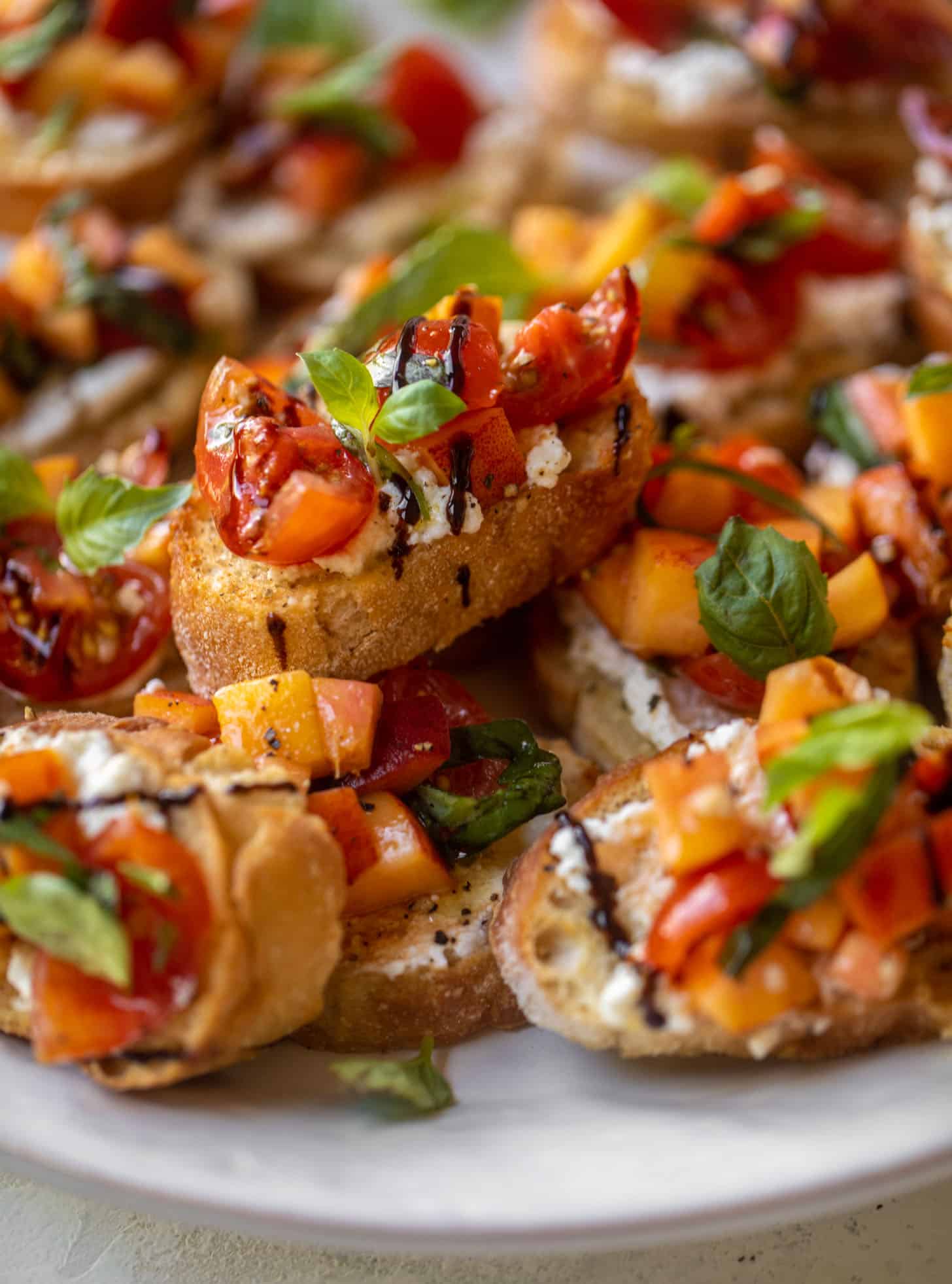 peach bruschetta
