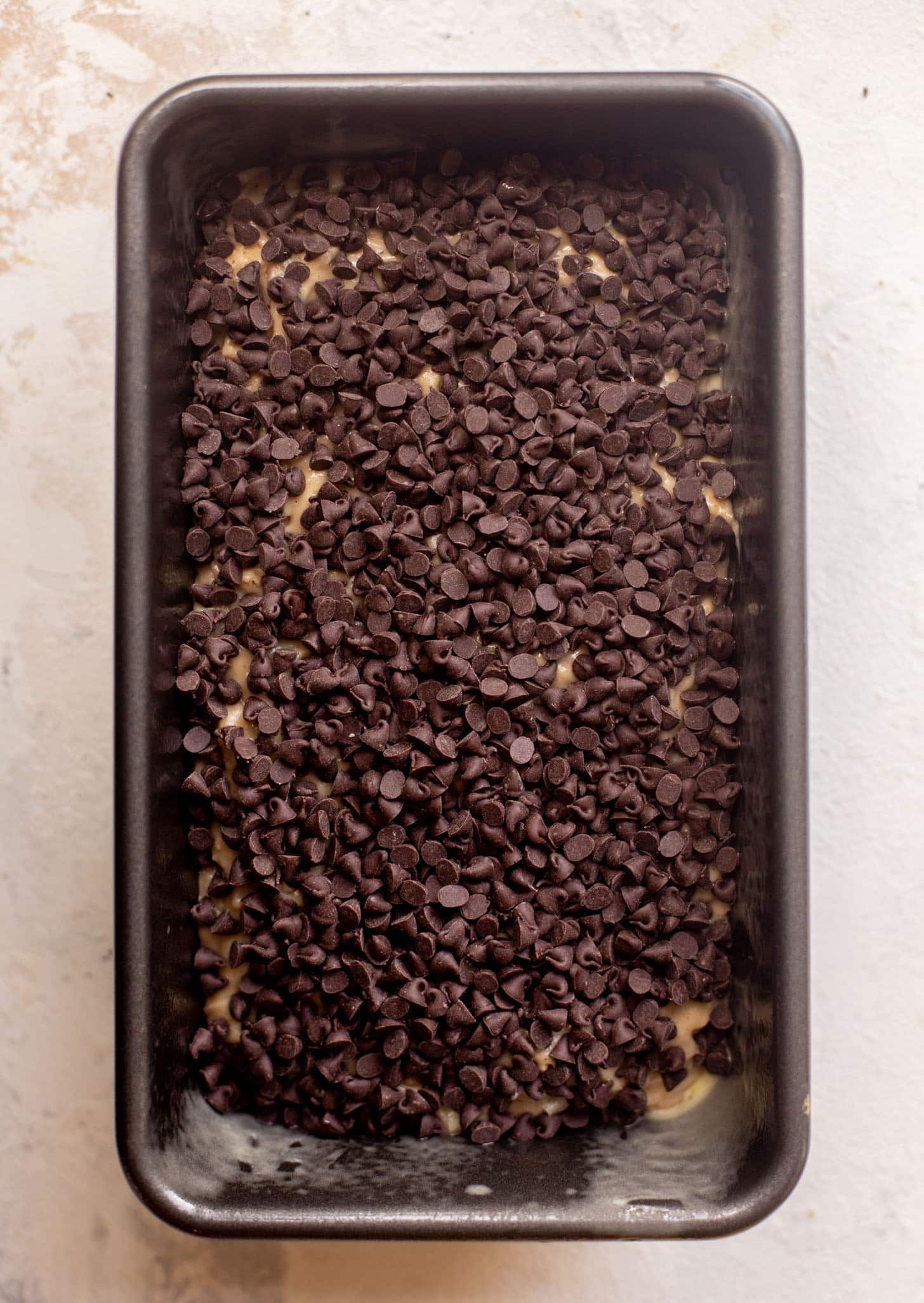 zucchini bread batter with chocolate chips