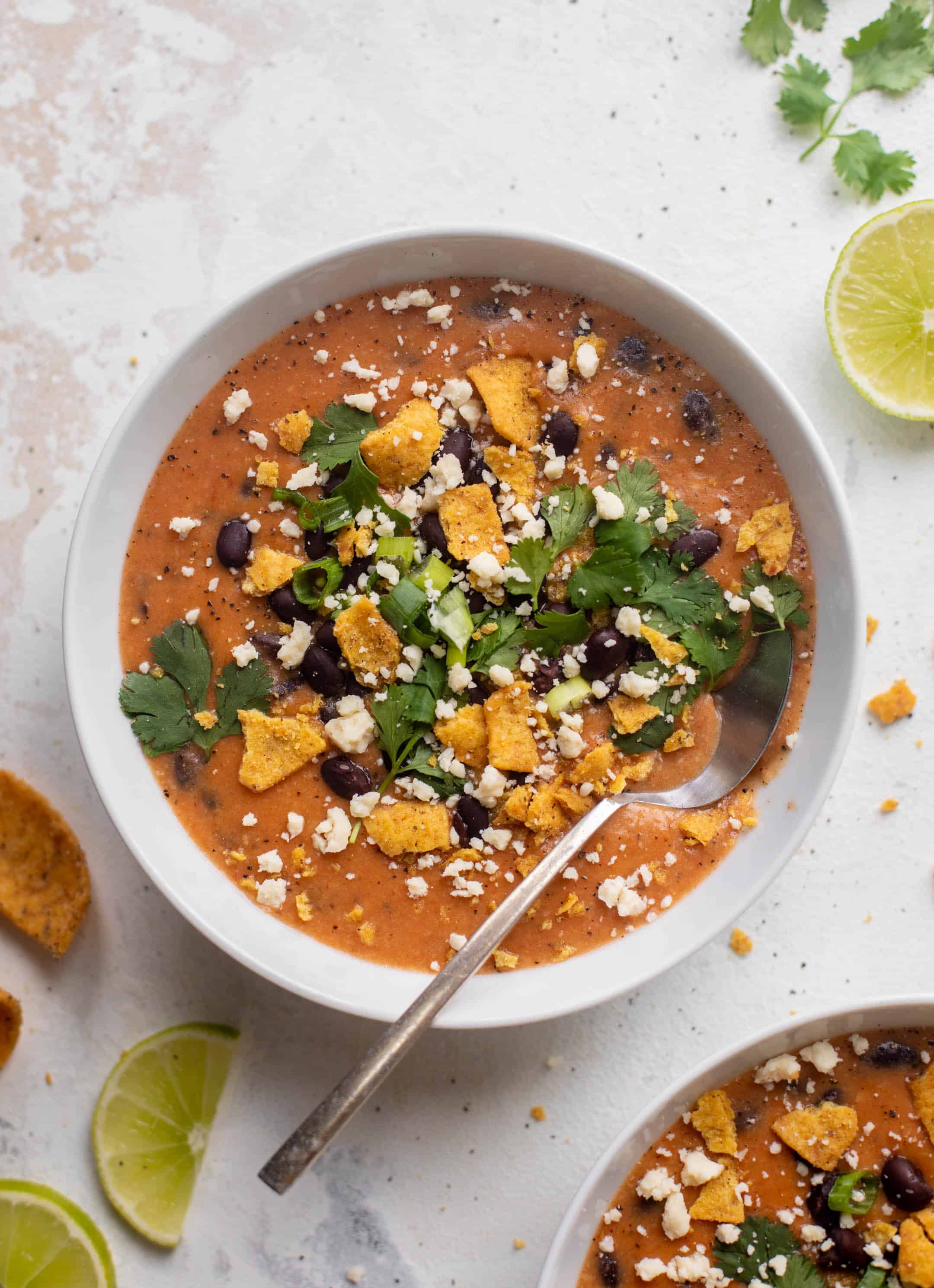 fire-roasted black bean tortilla soup