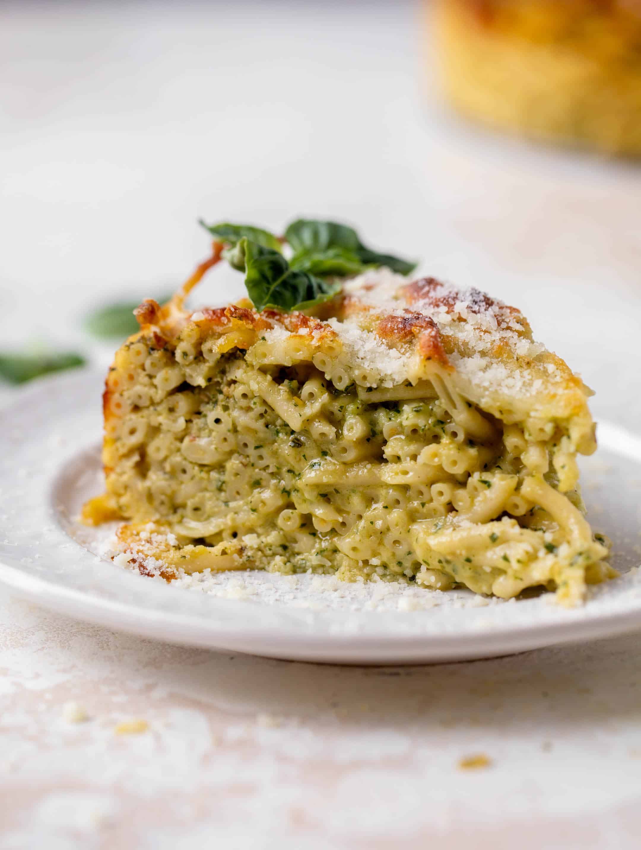 pesto pasta pie