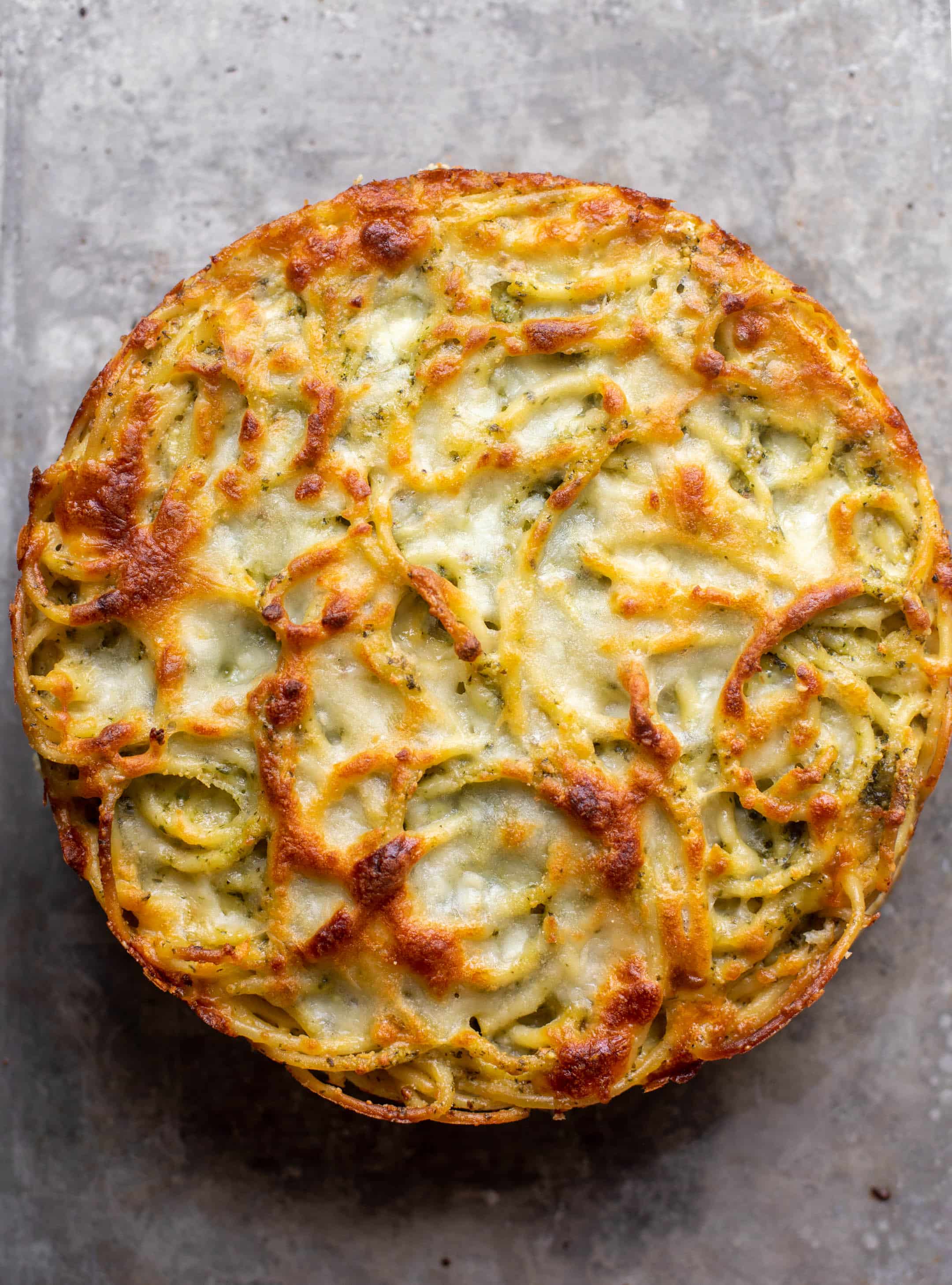 pesto pasta pie