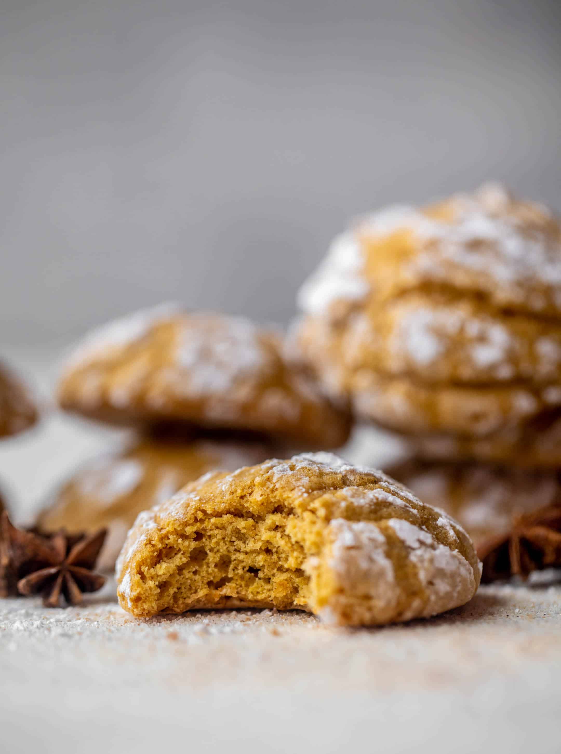 pumpkin chai crinkle cookies