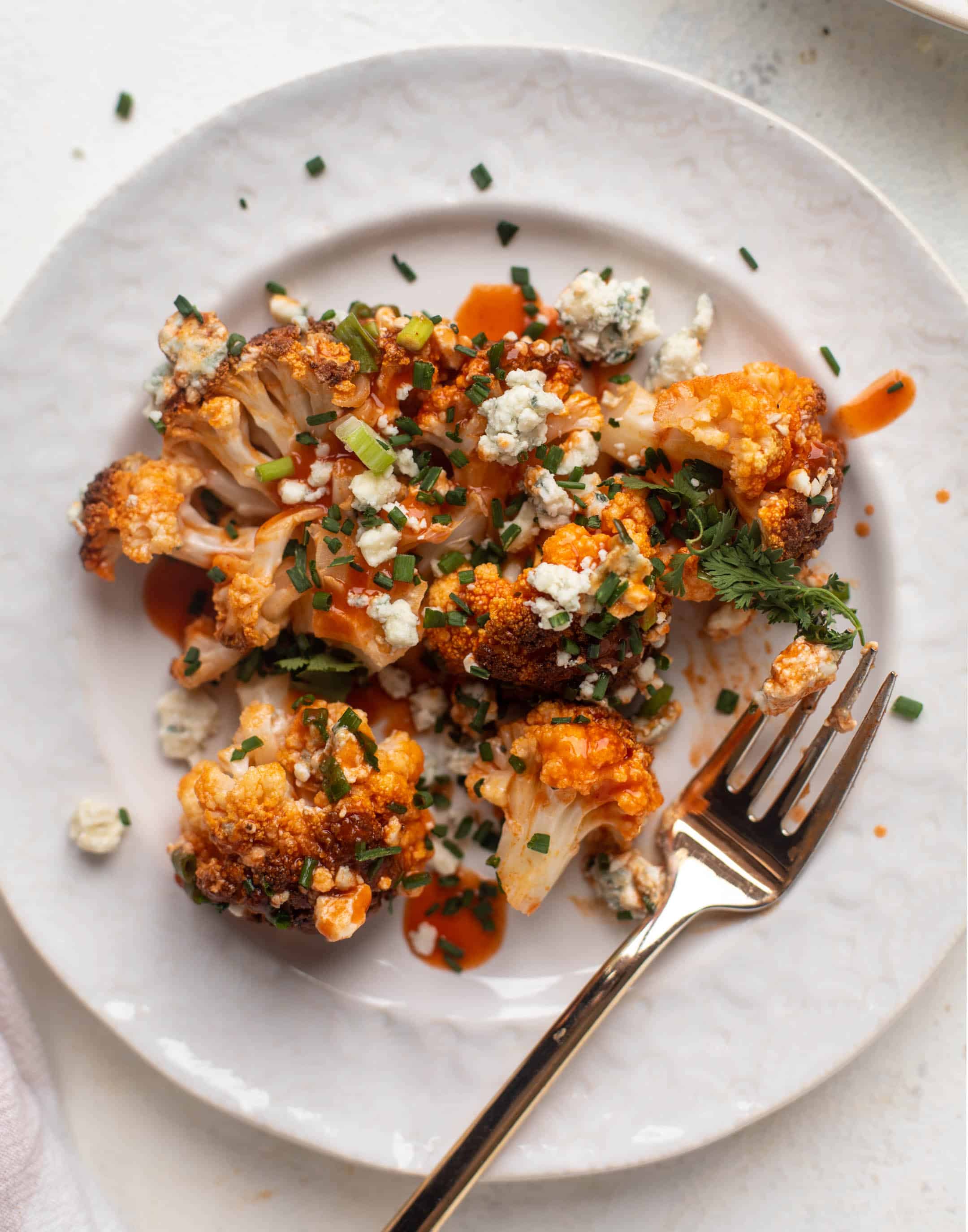 whole roasted buffalo cauliflower