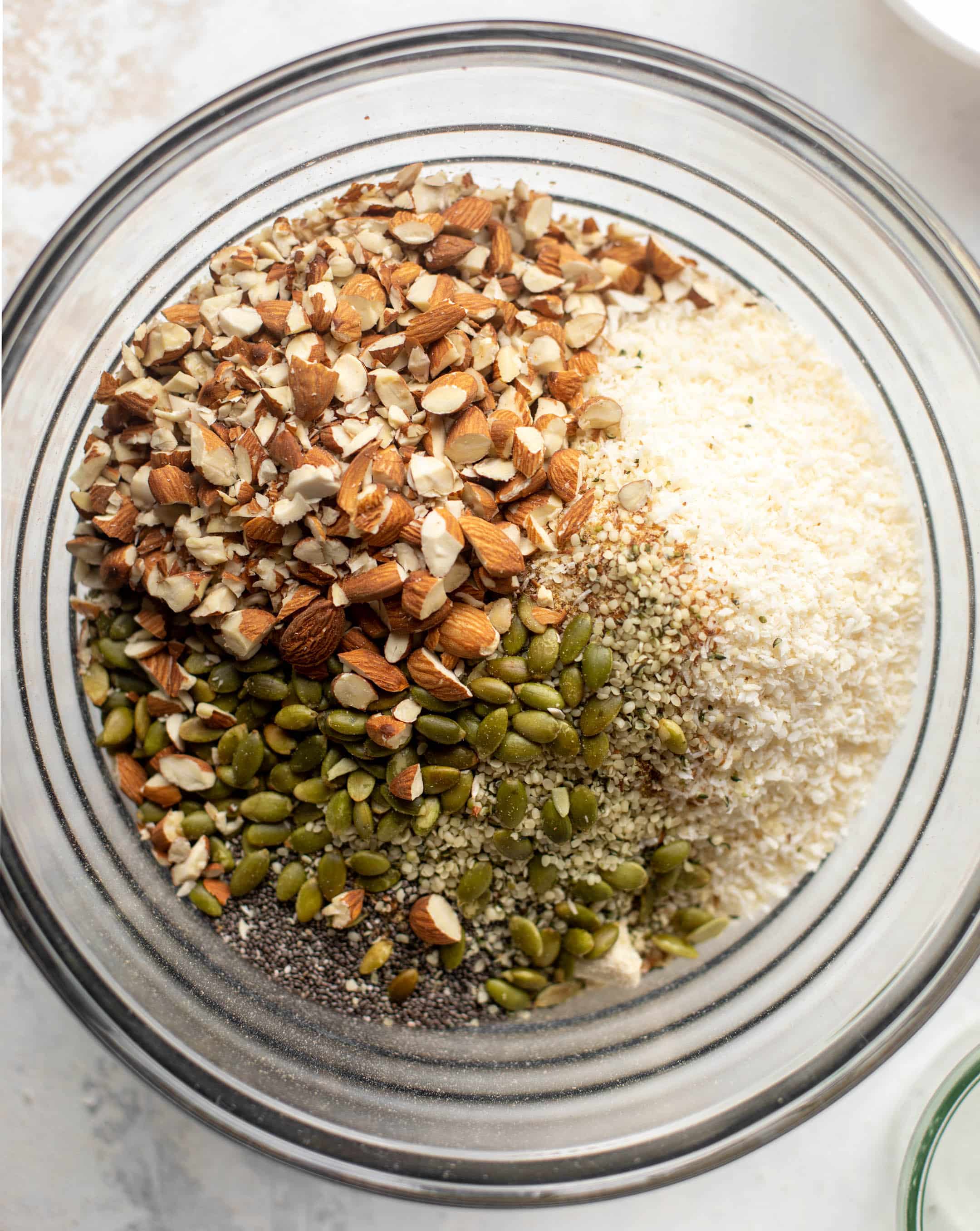 almonds, pepitas, nuts and seeds
