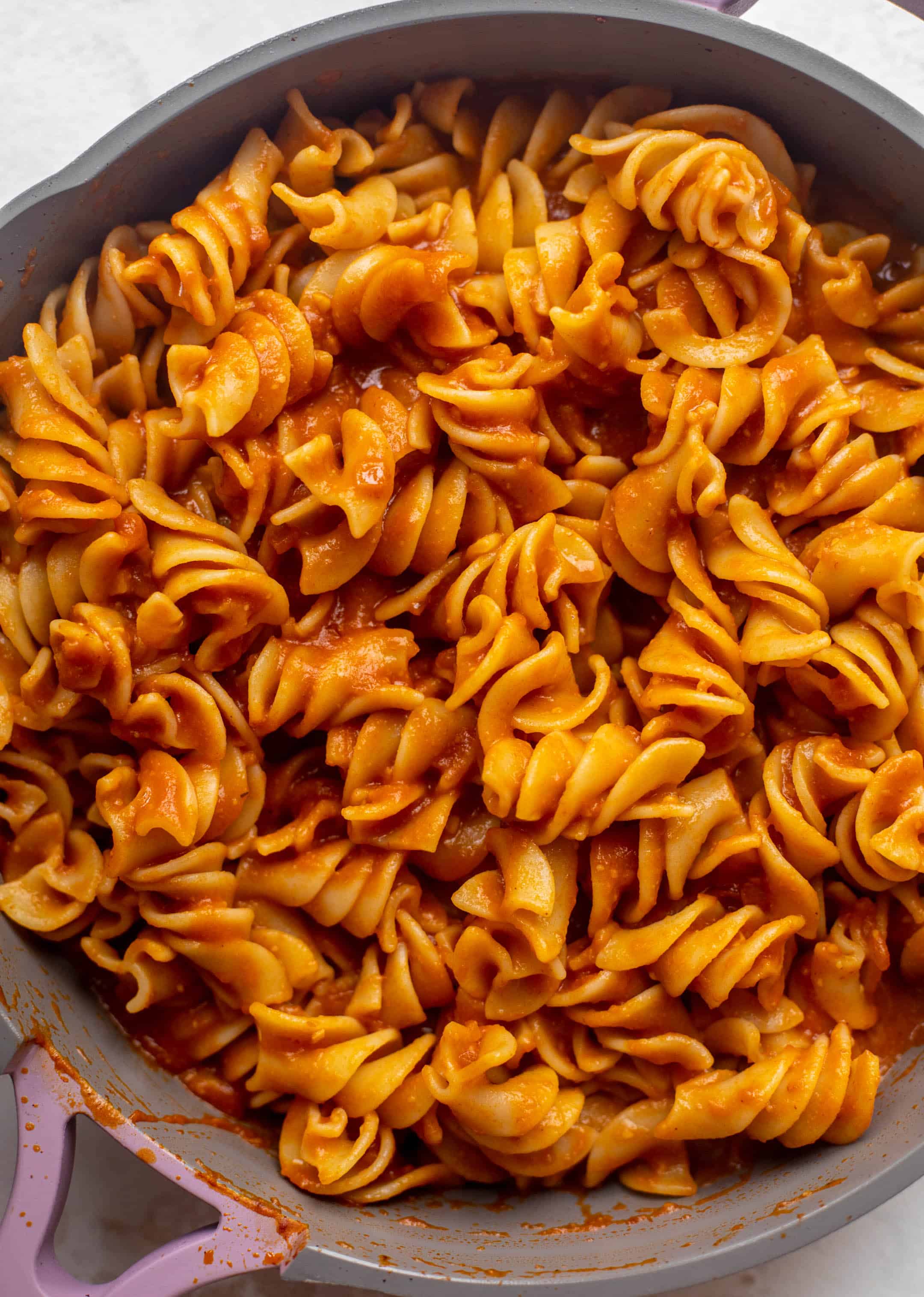 pumpkin vodka pasta with spicy breadcrumbs