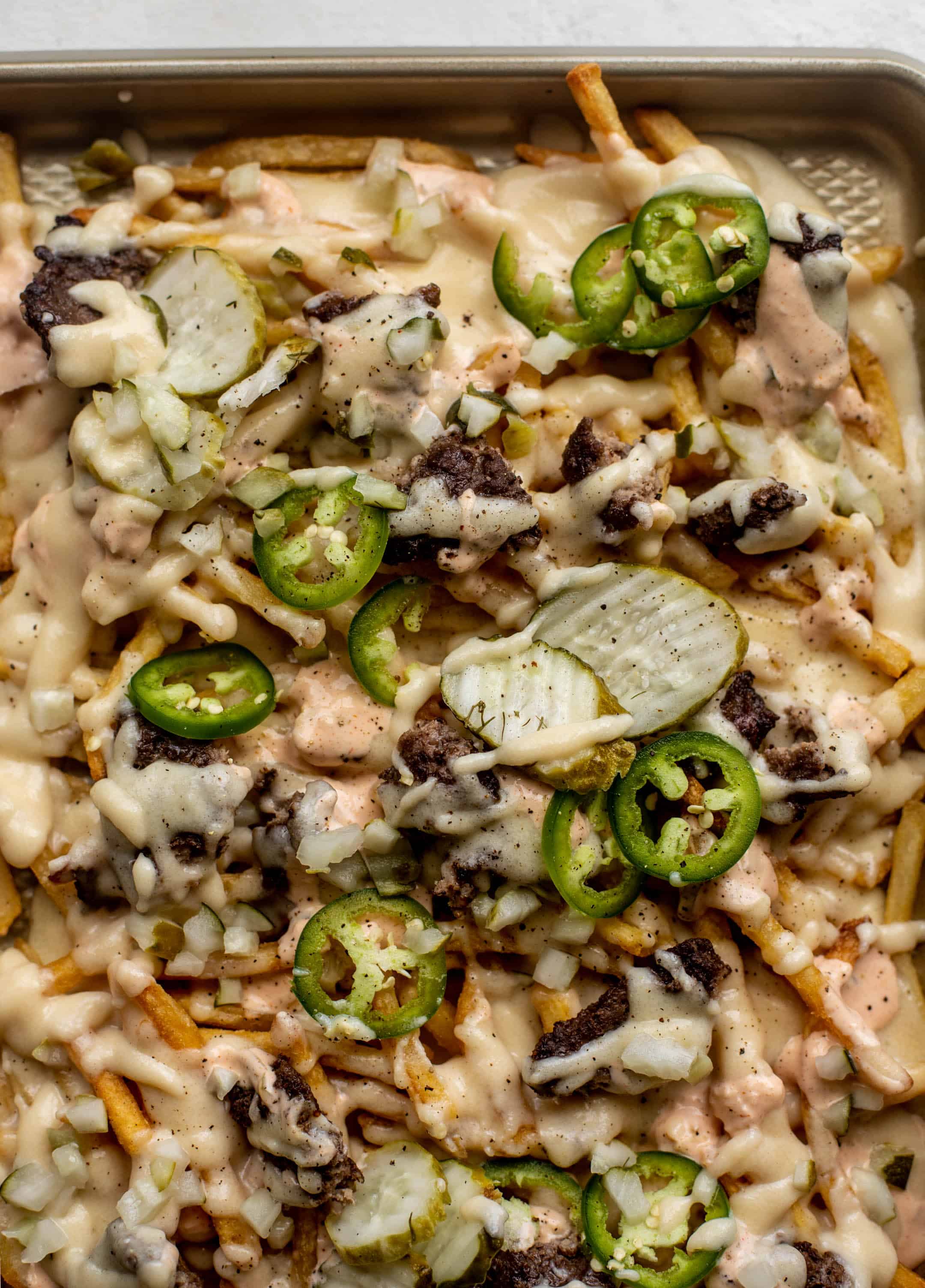 sheet pan smashburger fries