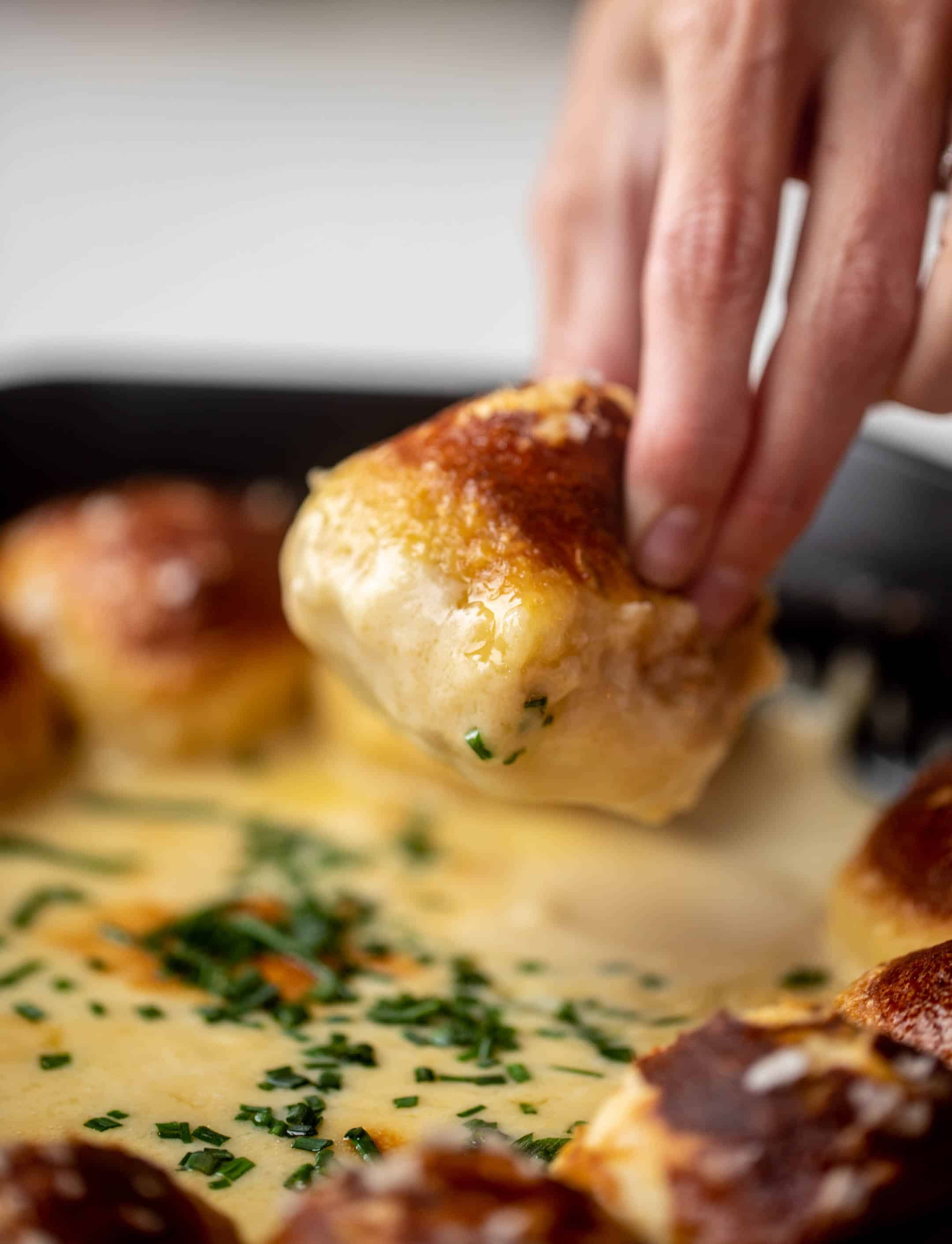 pumpkin beer cheese with soft pretzel rolls