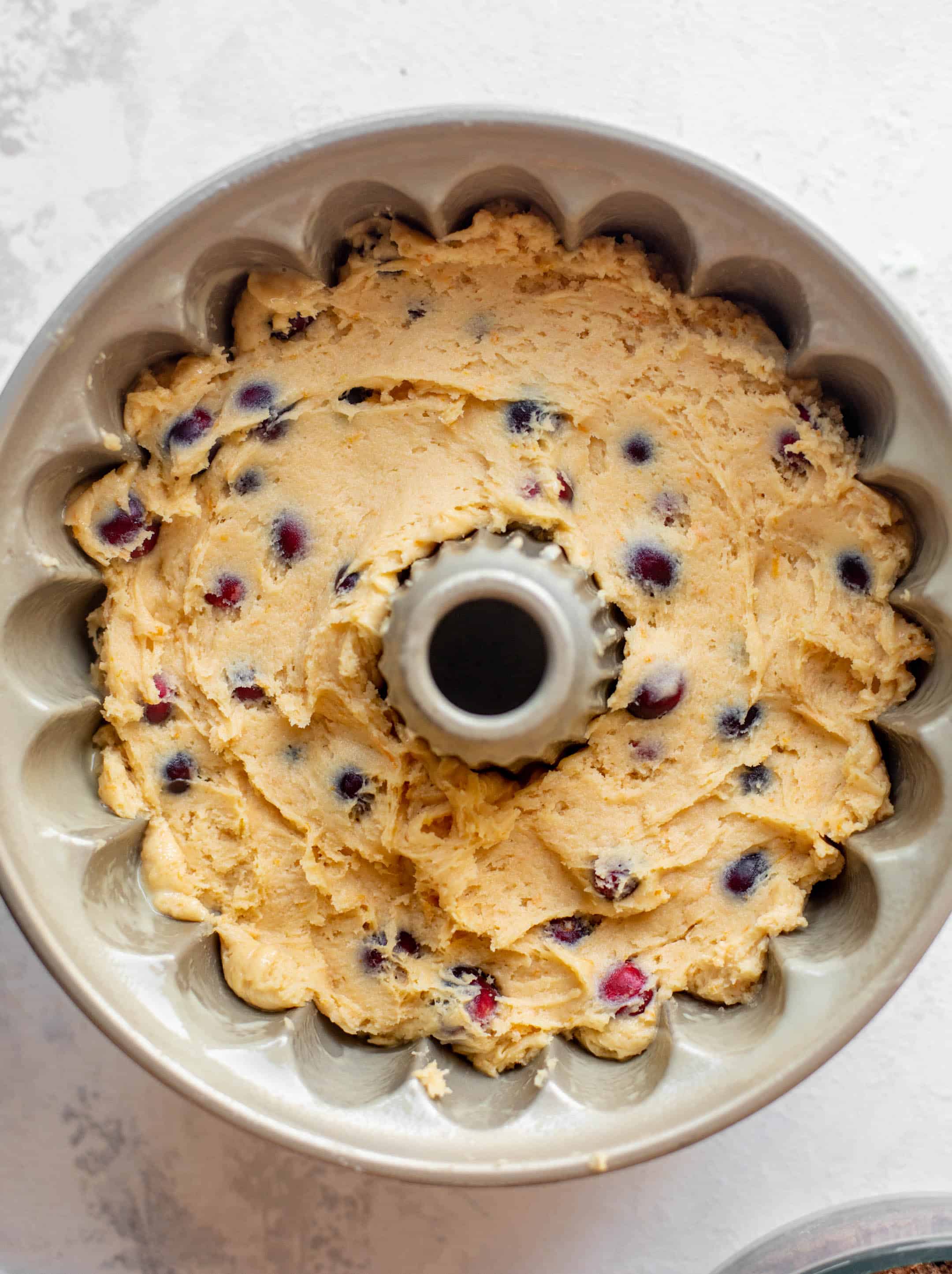 cranberry orange coffee cake batter