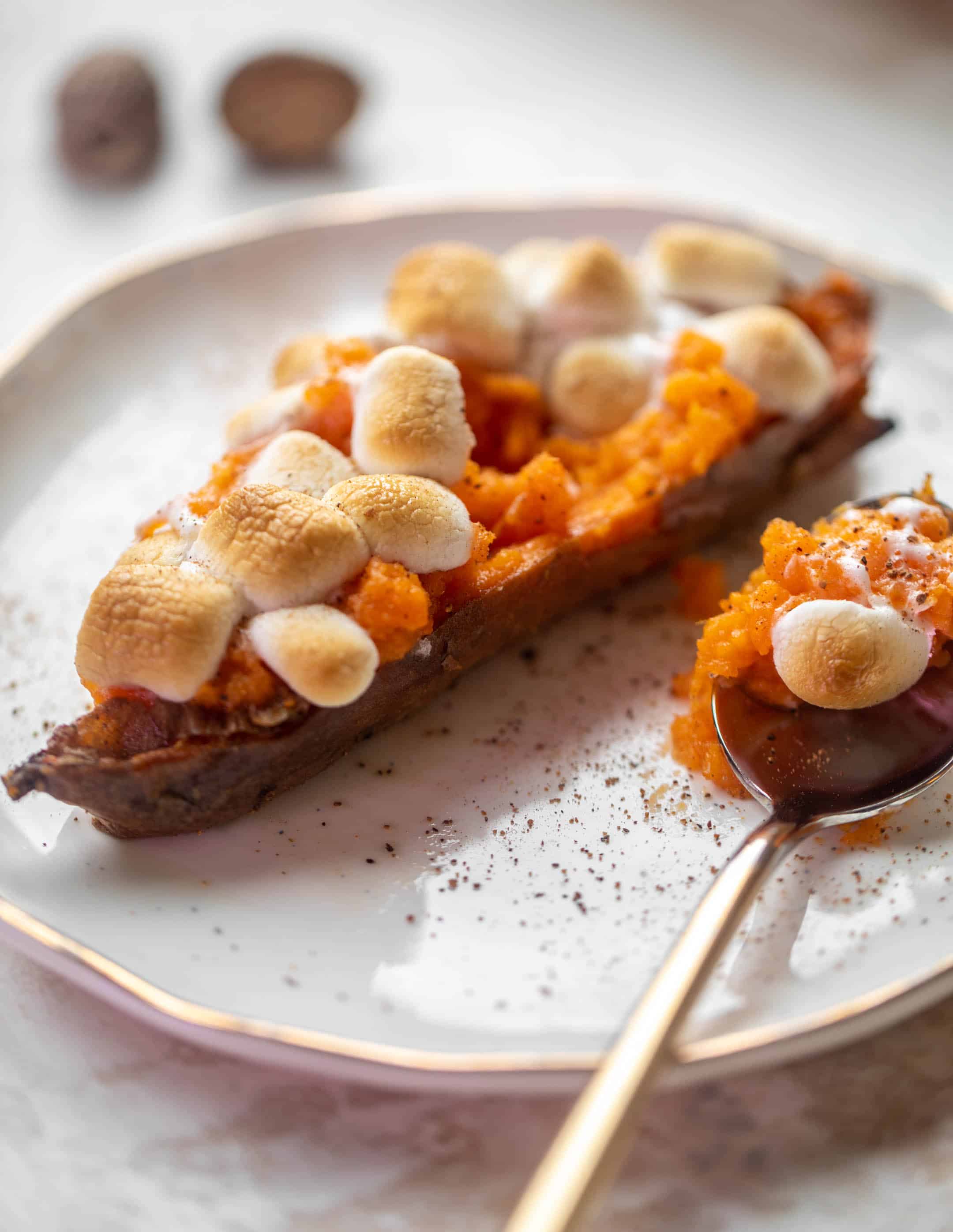 maple marshmallow twice baked sweet potatoes