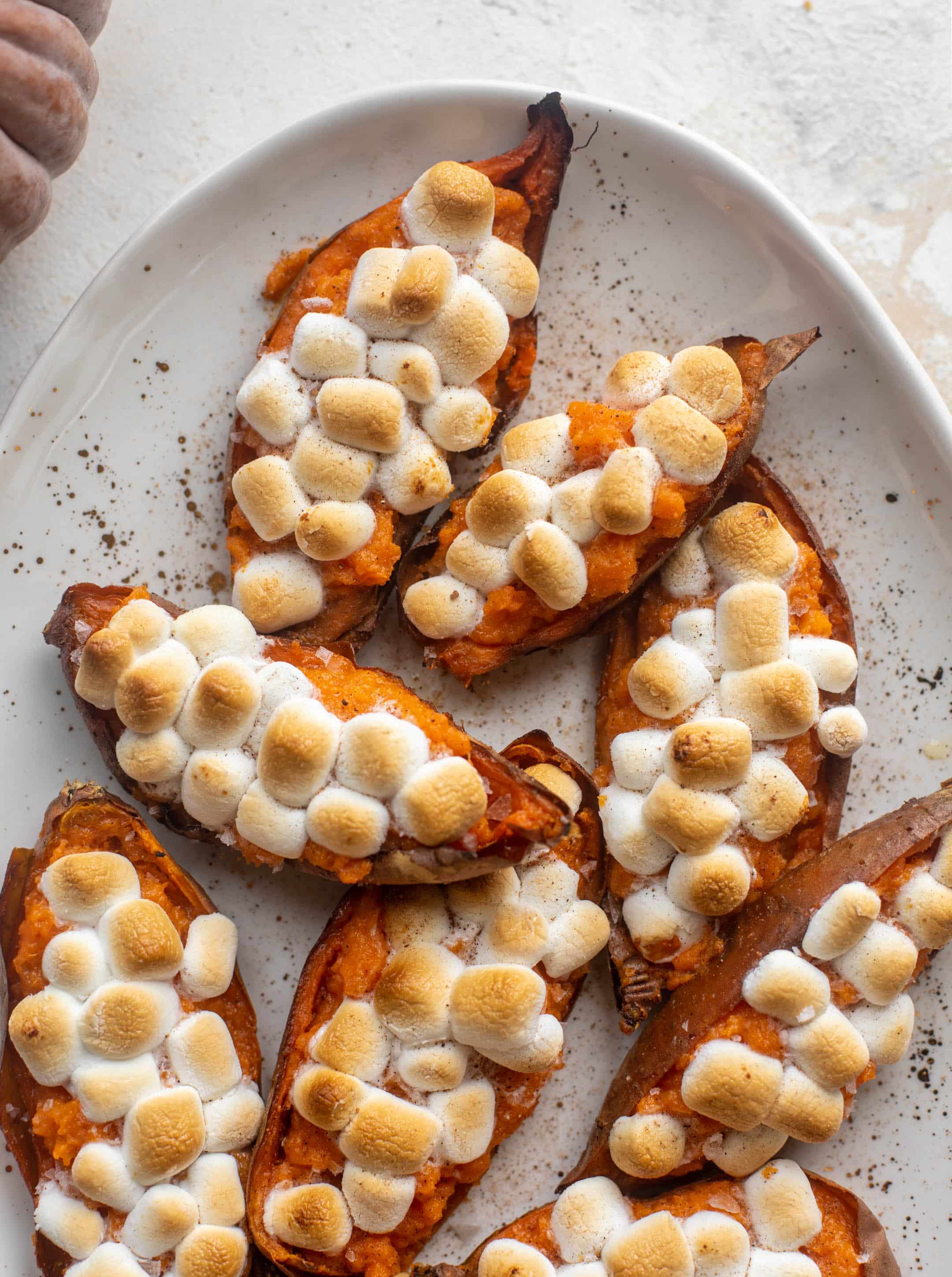 maple marshmallow twice baked sweet potatoes