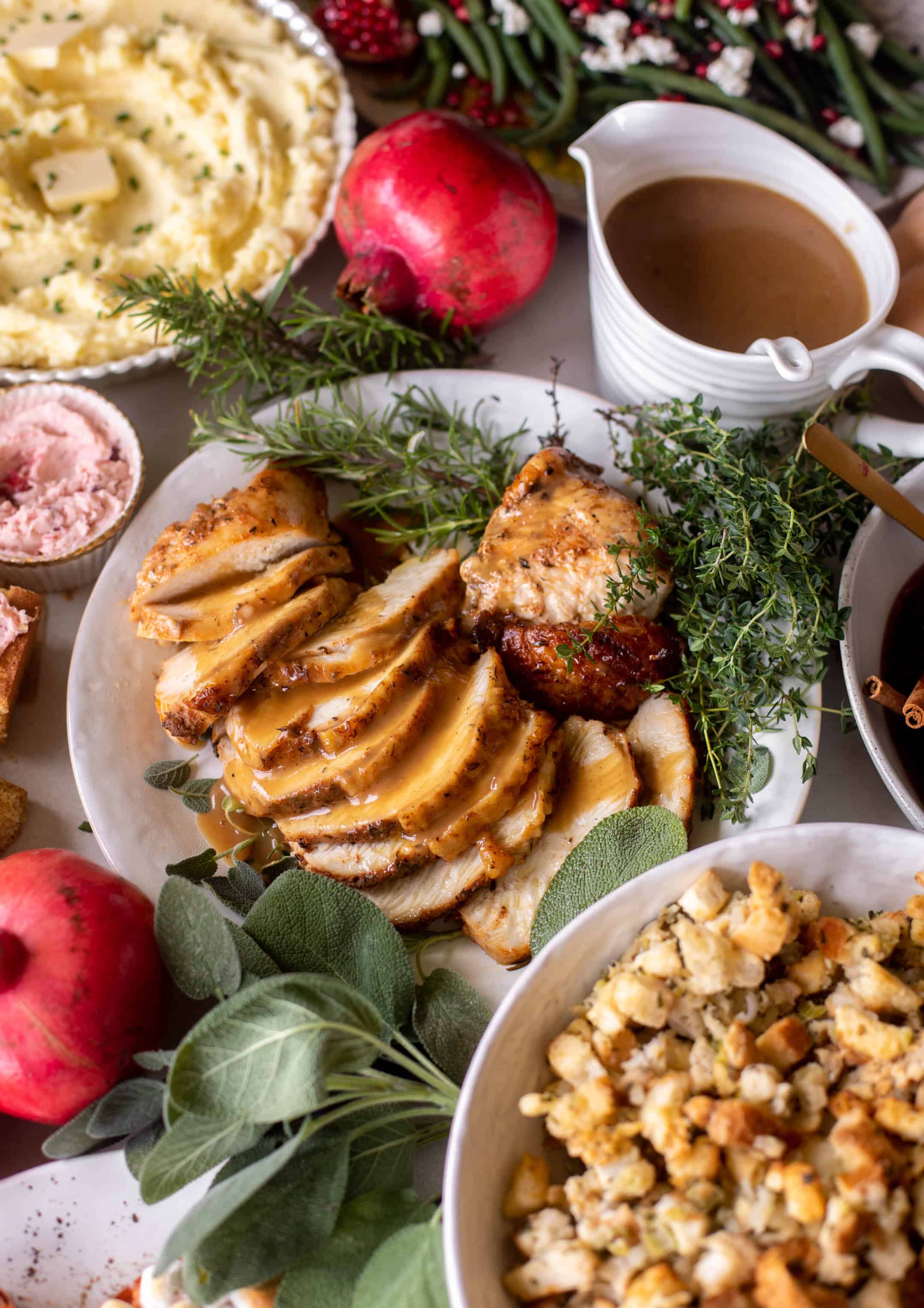 easy roasted turkey breast with gravy