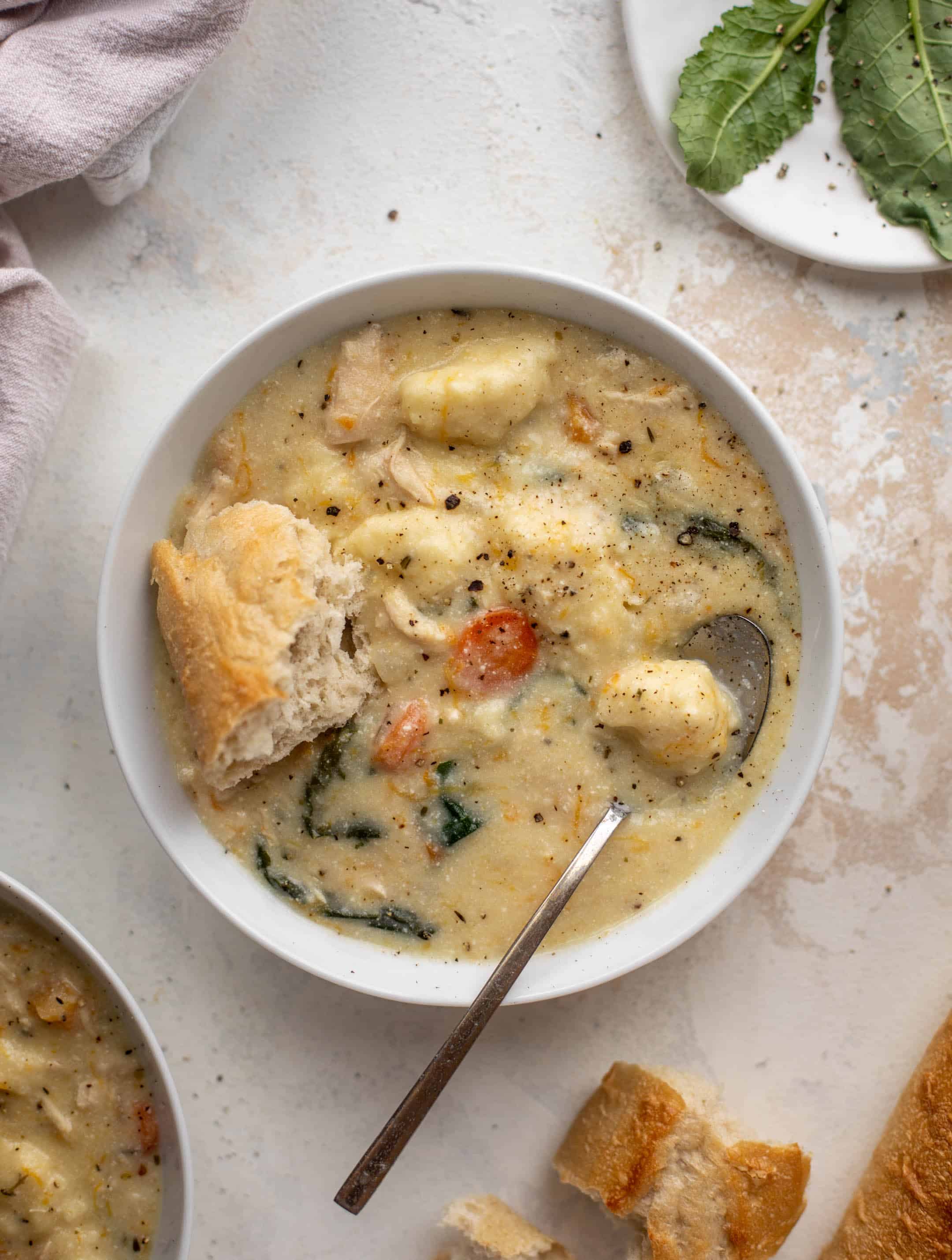 winter chicken soup with ricotta dumplings