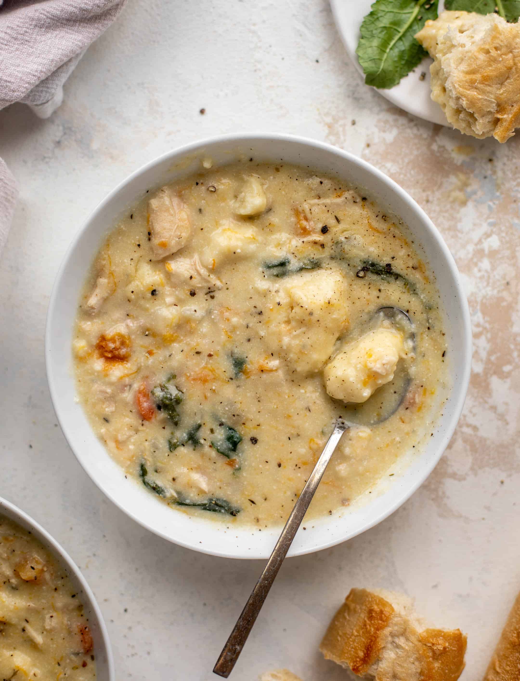 winter chicken soup with ricotta dumplings