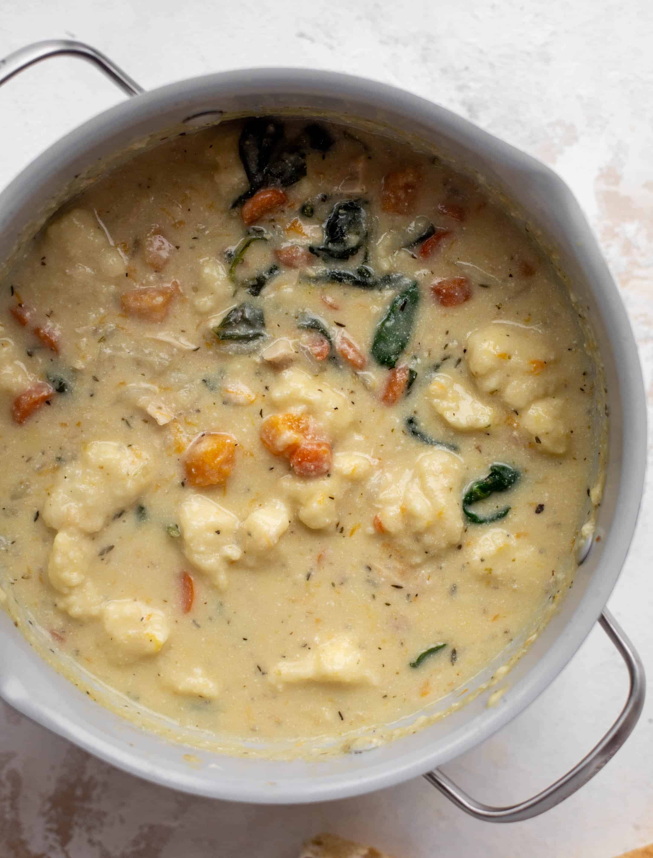 winter chicken soup with ricotta dumplings