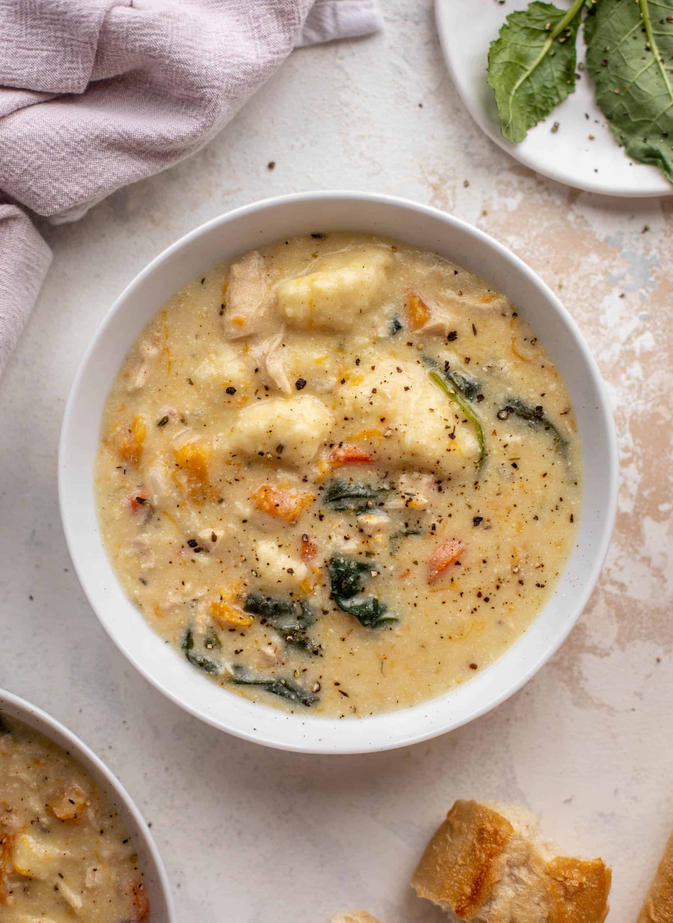 winter chicken soup with ricotta dumplings