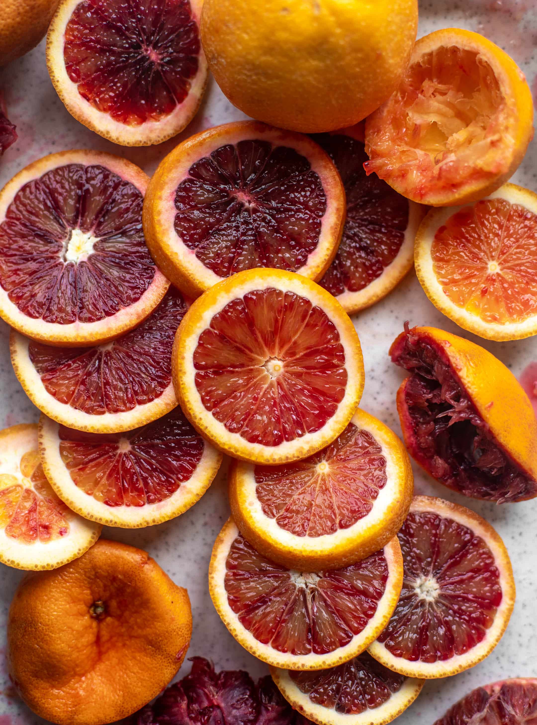 sliced blood oranges