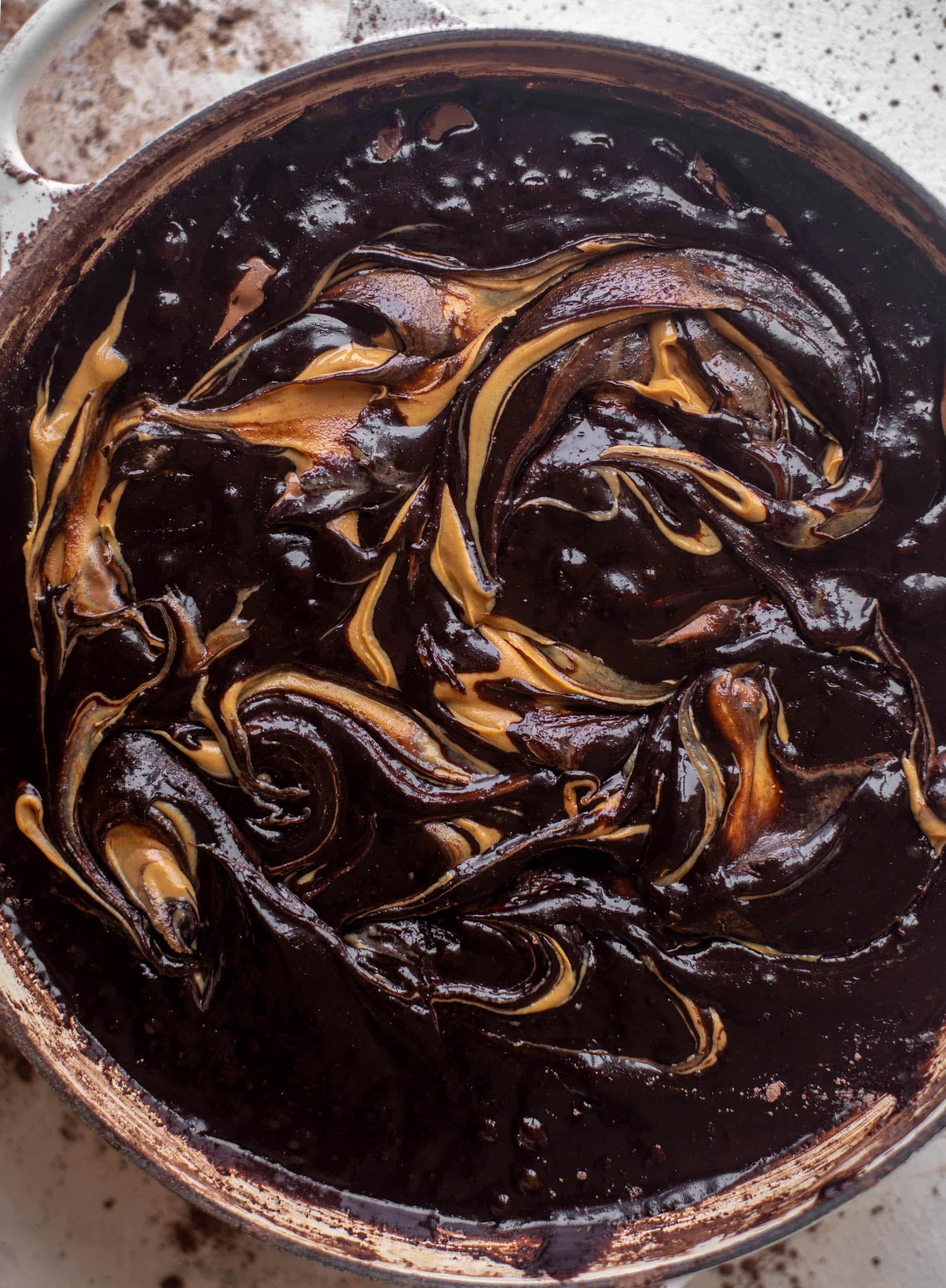 chocolate peanut butter skillet brownie