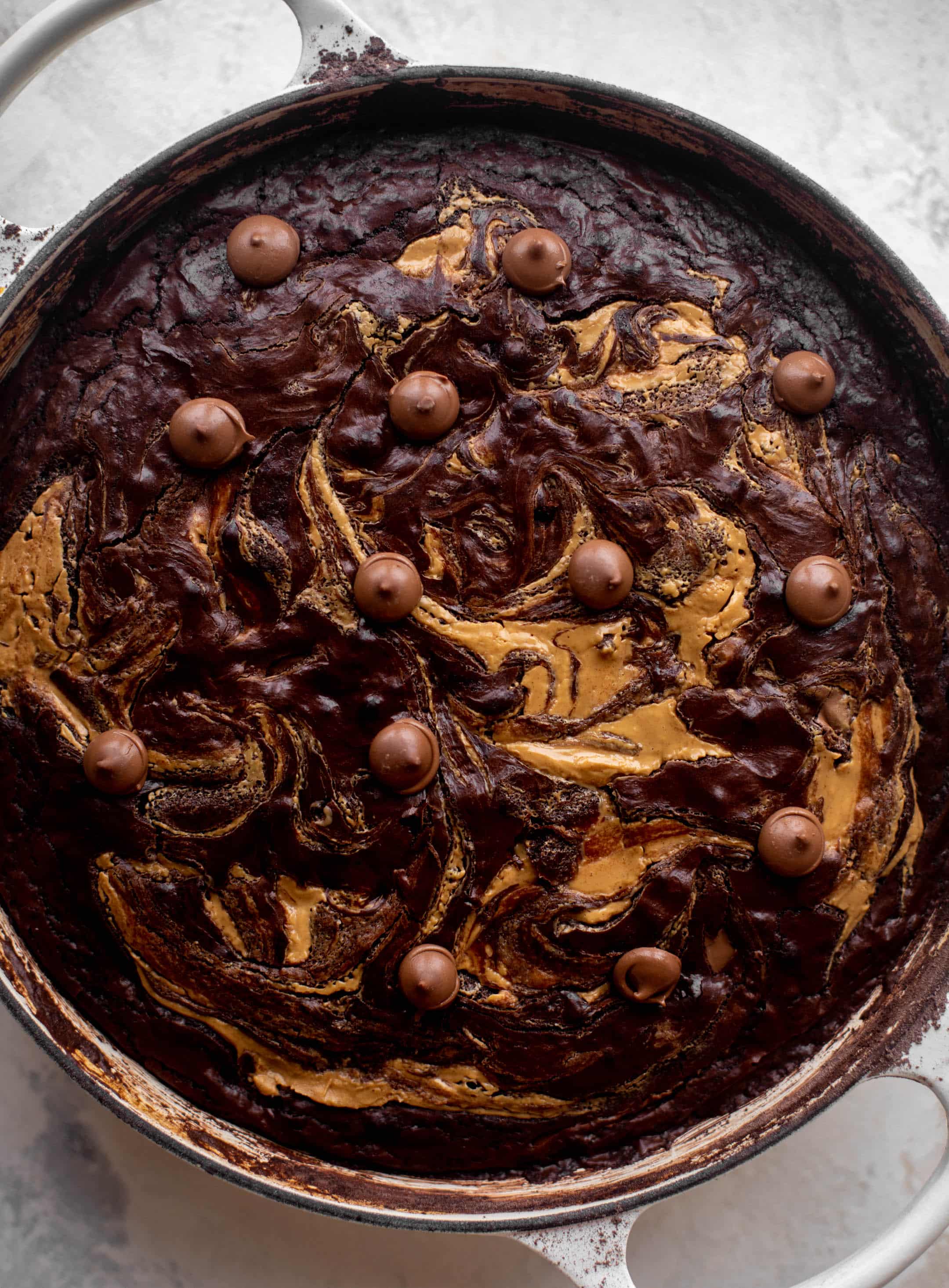 chocolate peanut butter skillet brownie