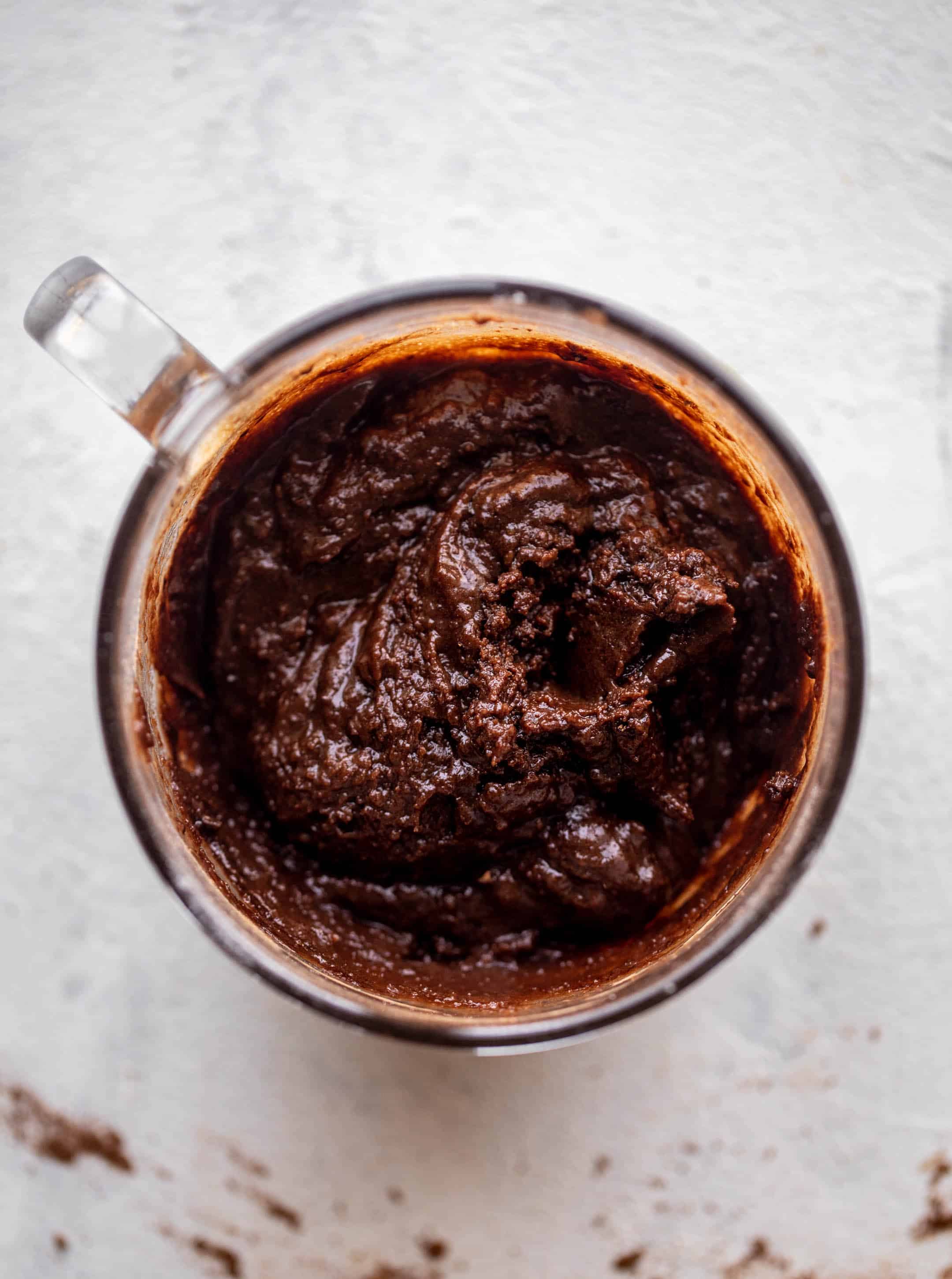 brownie batter in a mug