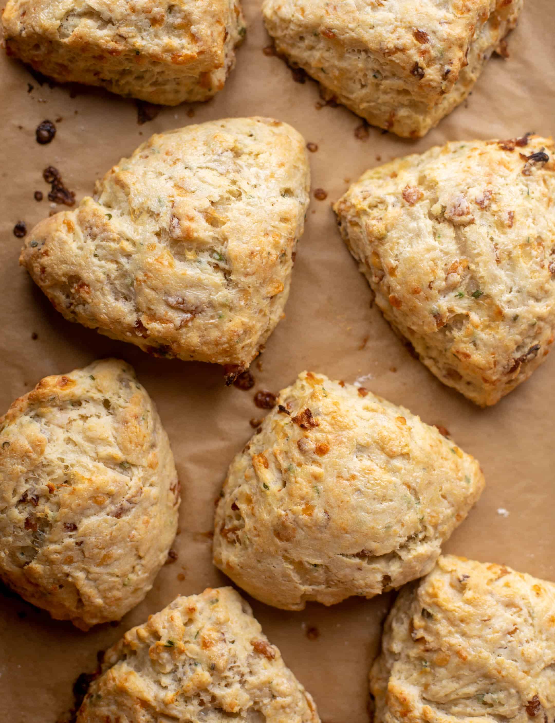 irish cheddar and caramelized onion beer bread scones