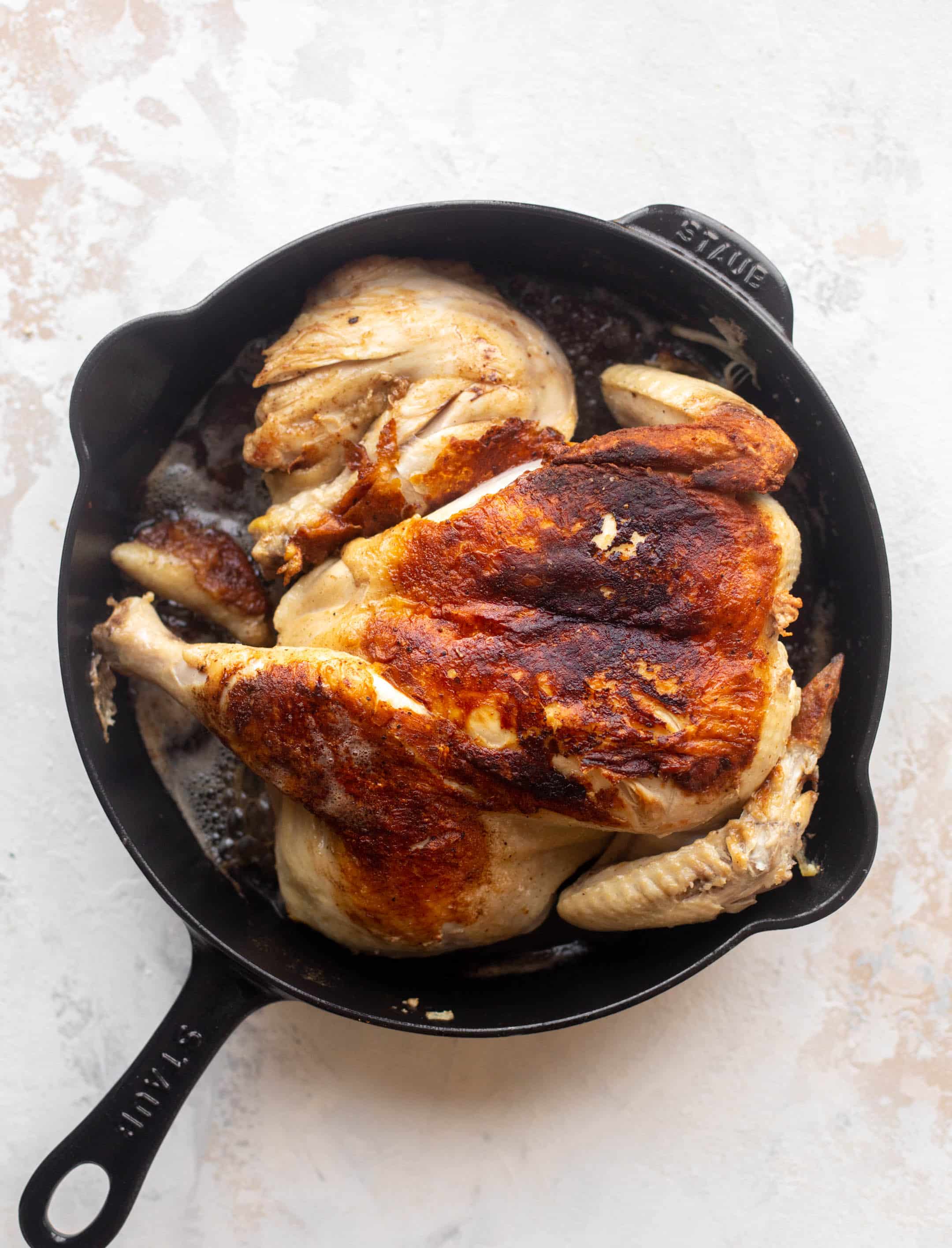 cast iron spatchcock chicken
