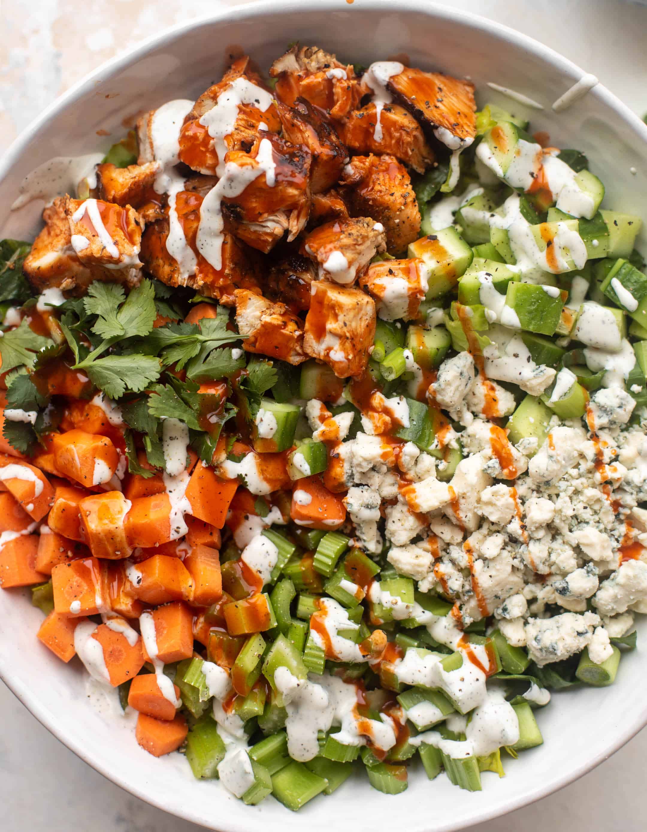 buffalo chicken chopped salad