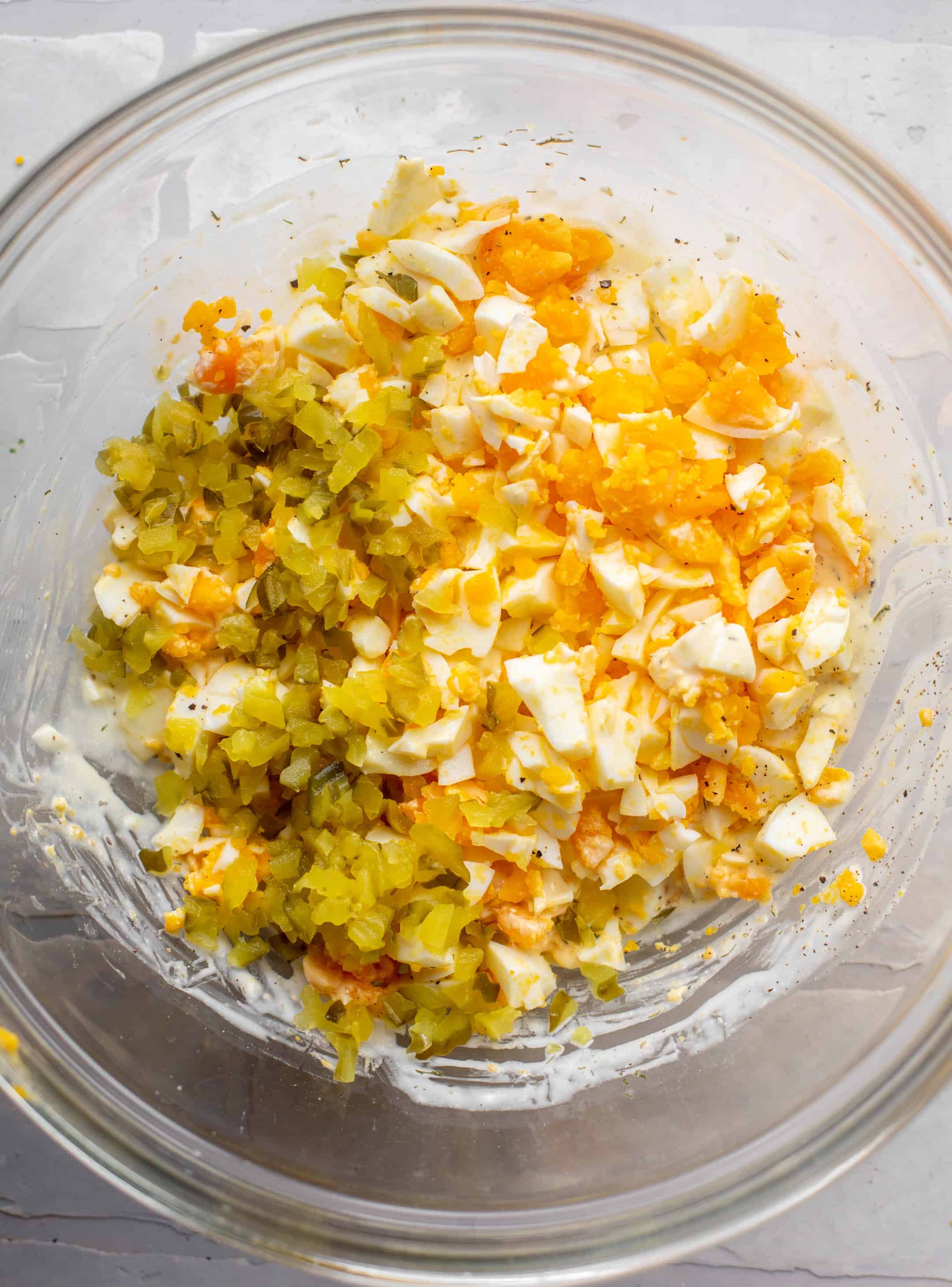 pickle lovers' egg salad