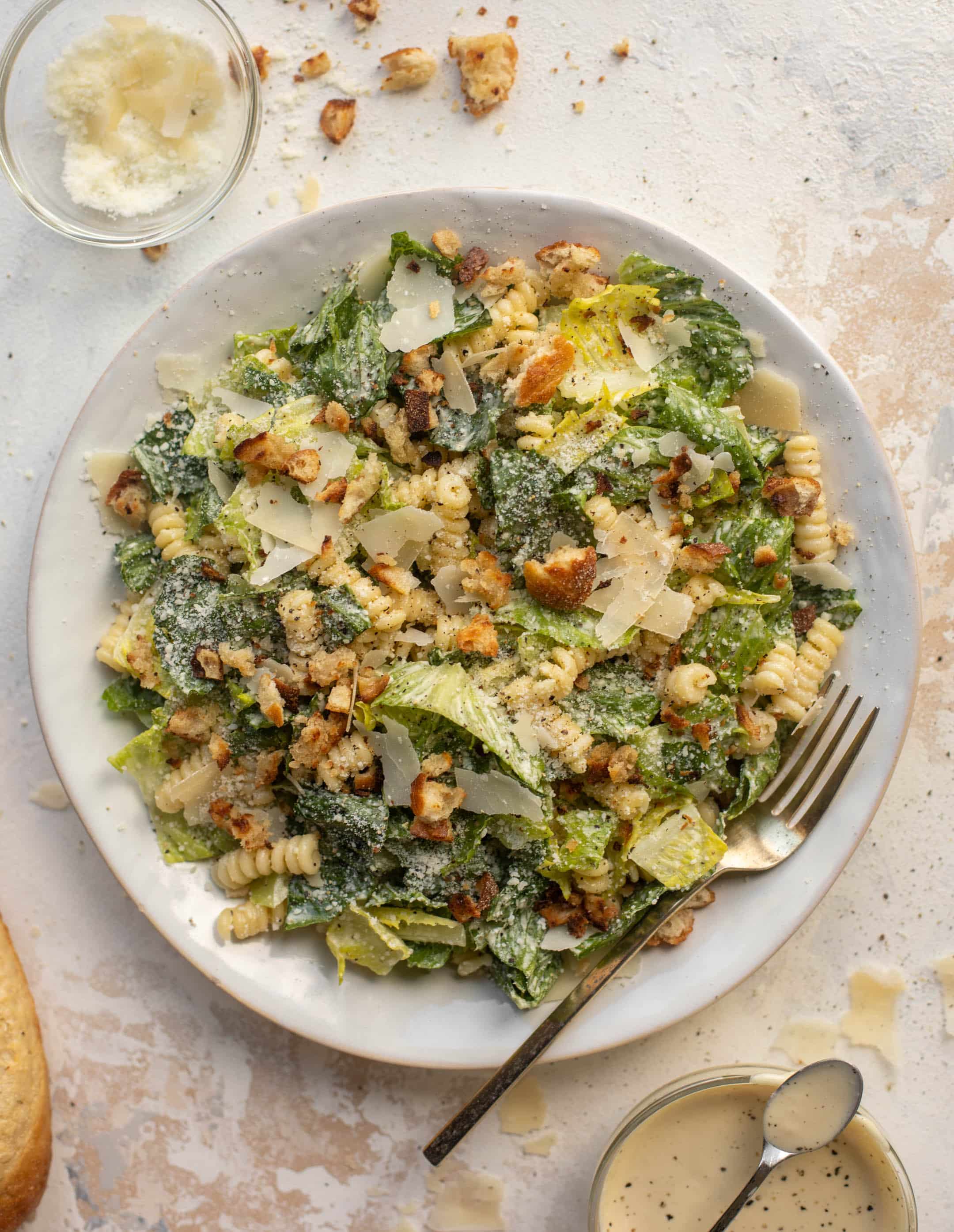 our favorite caesar pasta salad